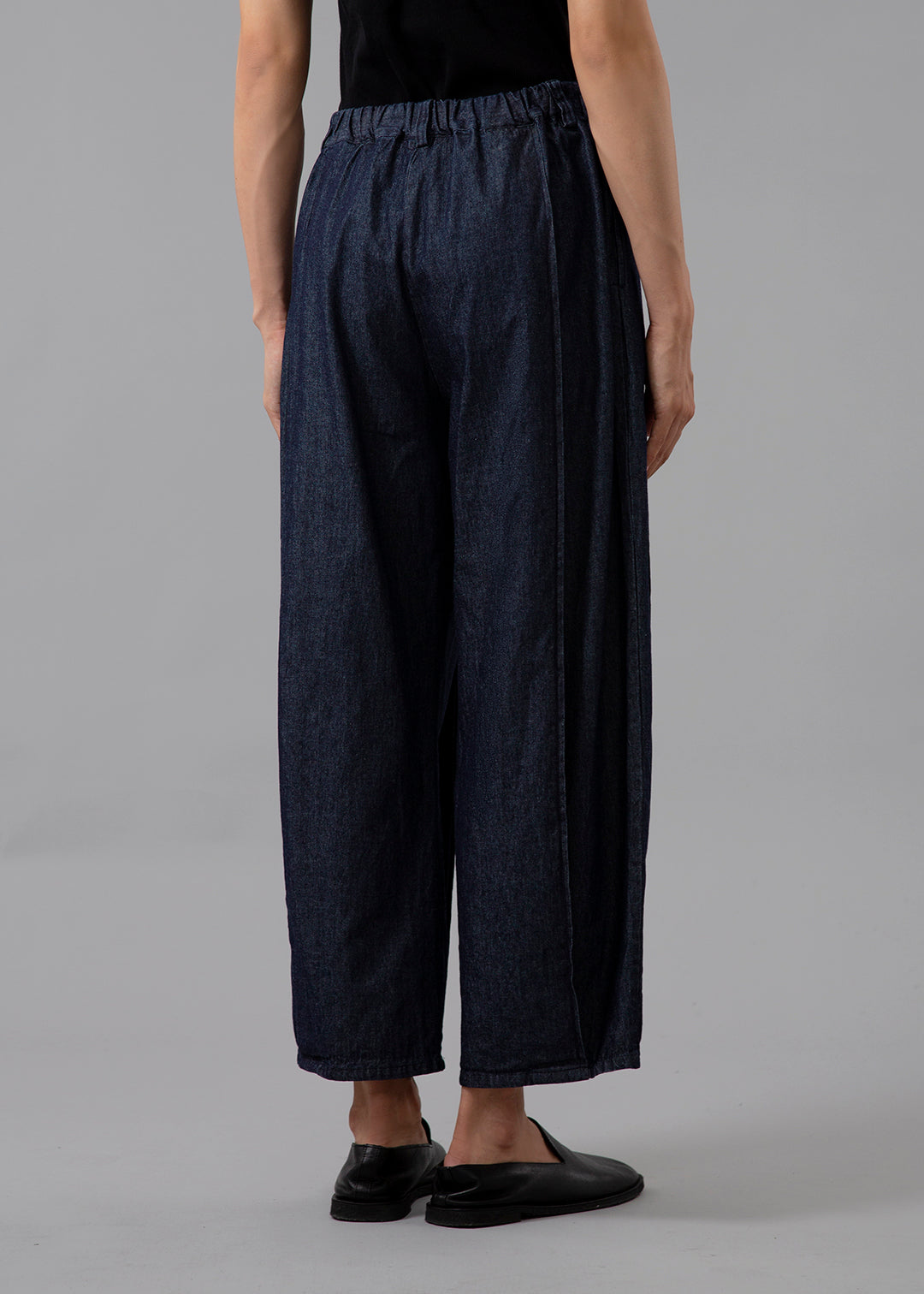 Sculpted Deep Tuck Pants Denim