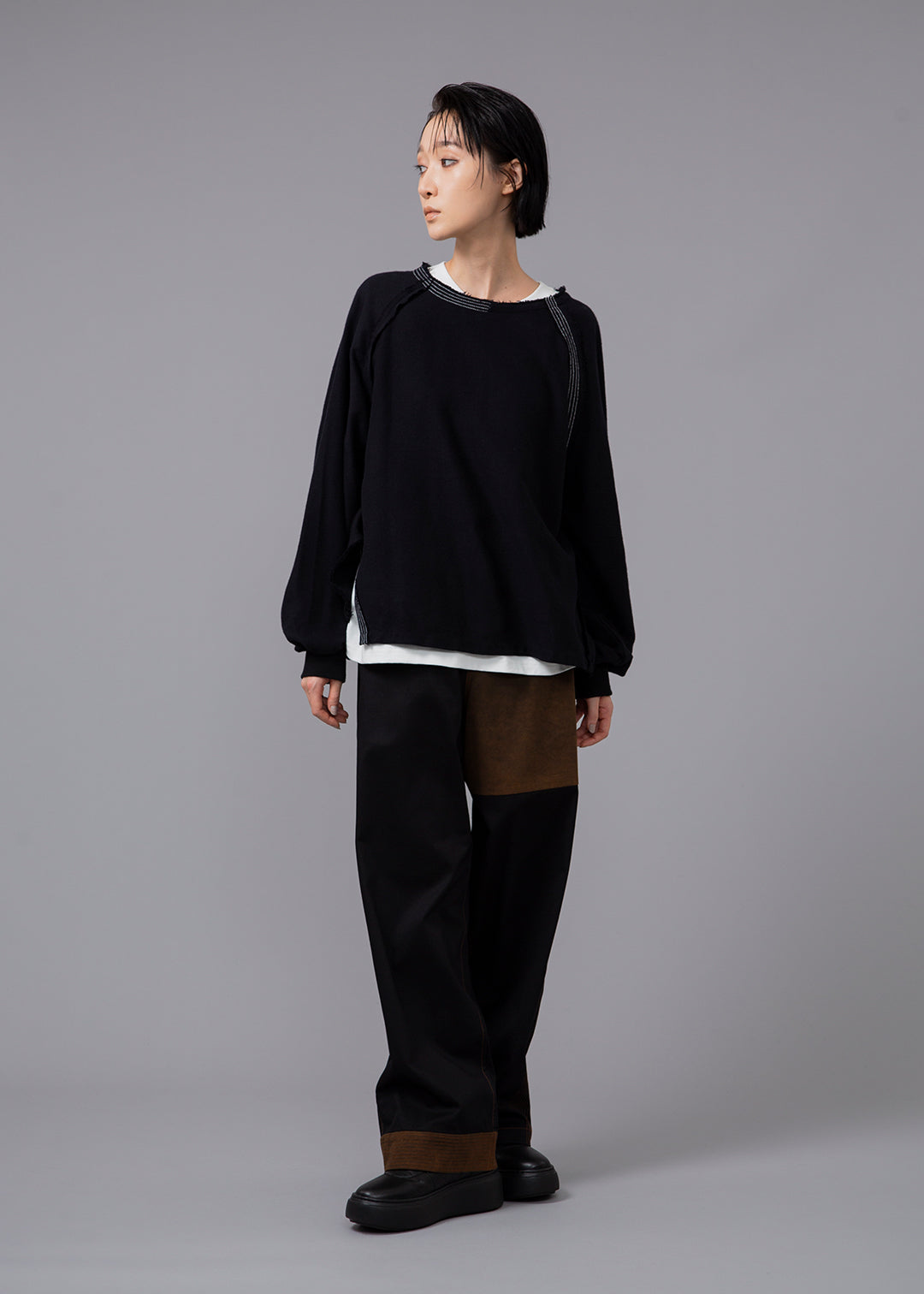Play Contrast Stitch Top 40tw Khadi