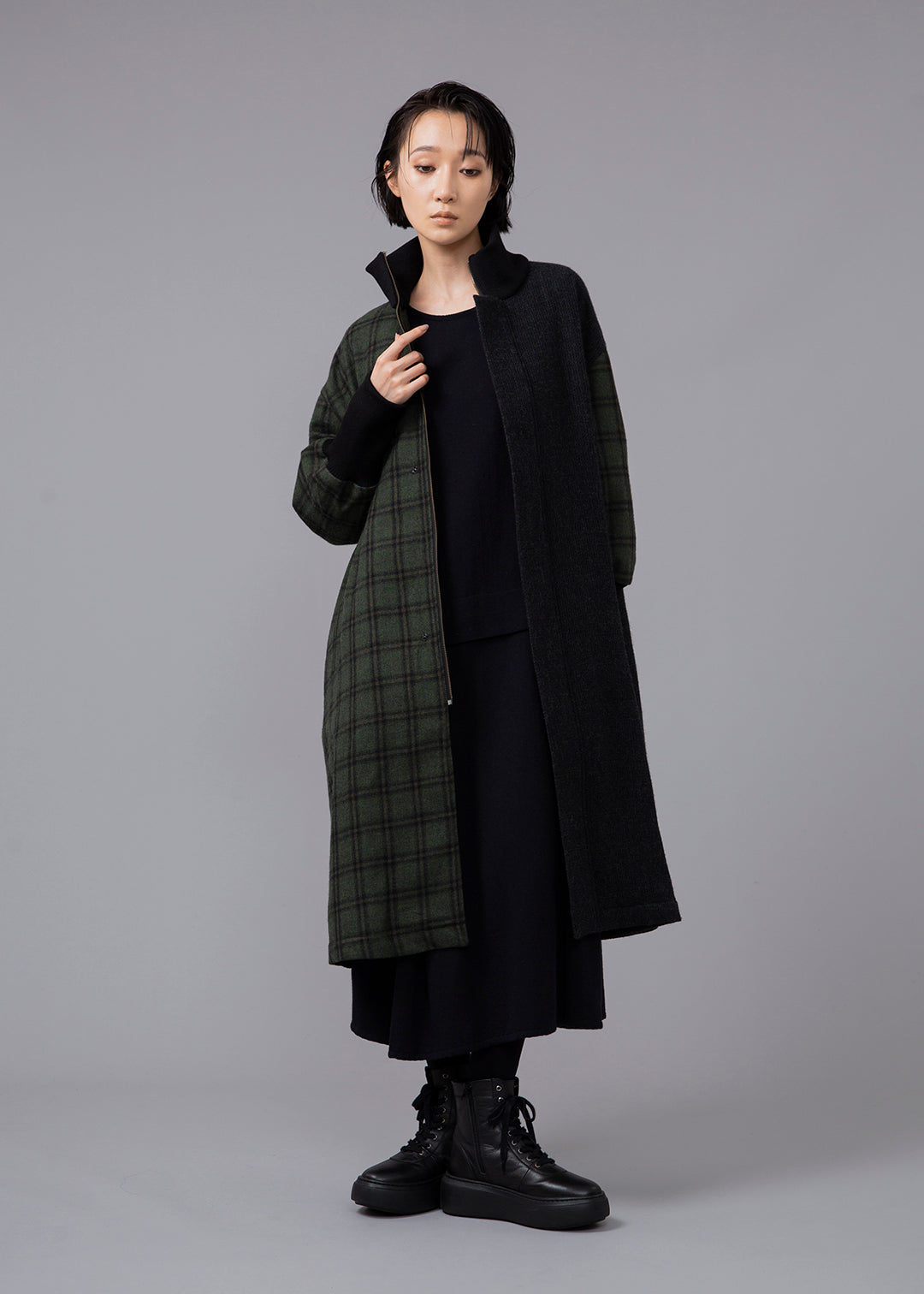 Matou 2-tone Long Coat Winterella