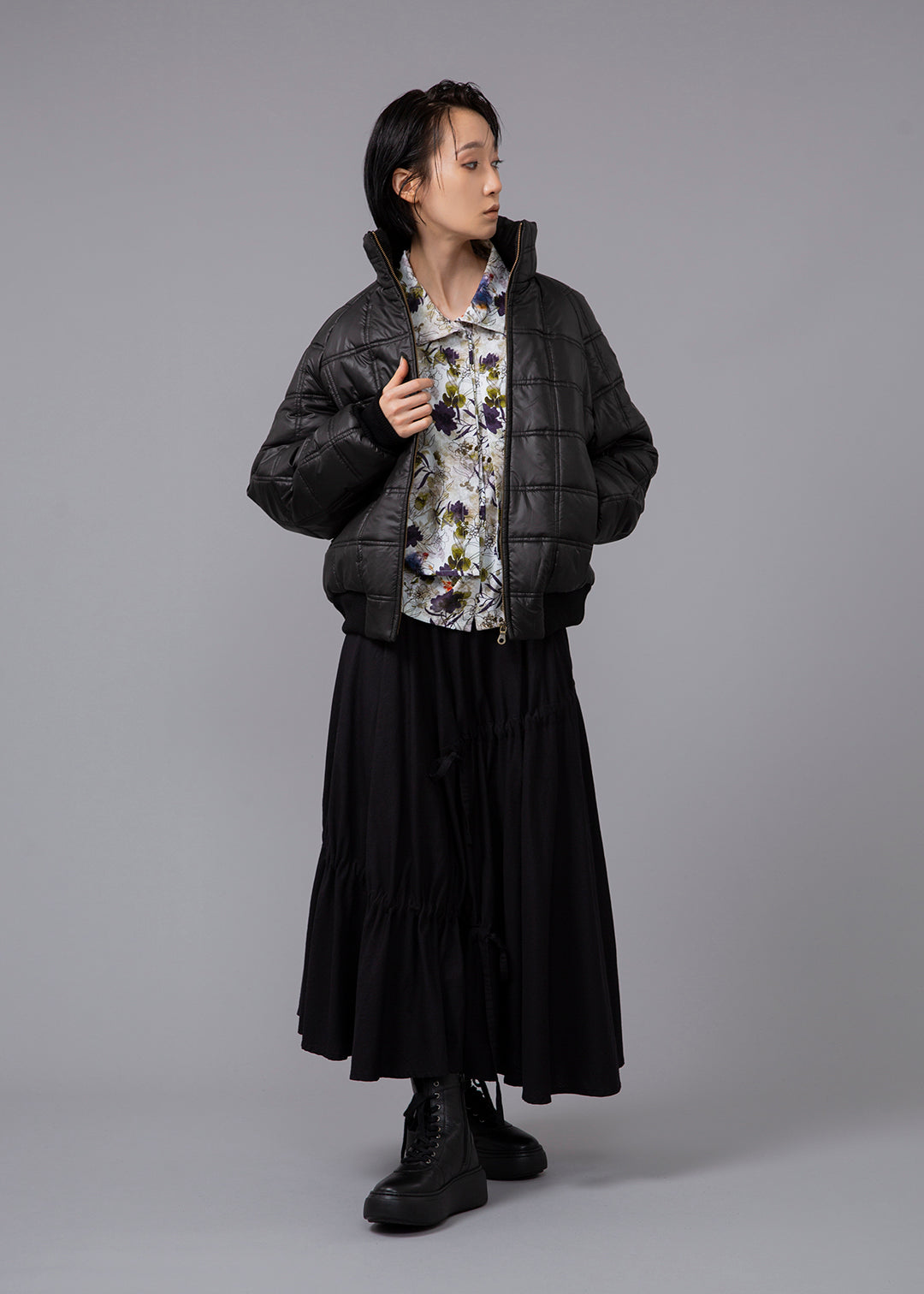 I.V. Grid Quilted Blouson