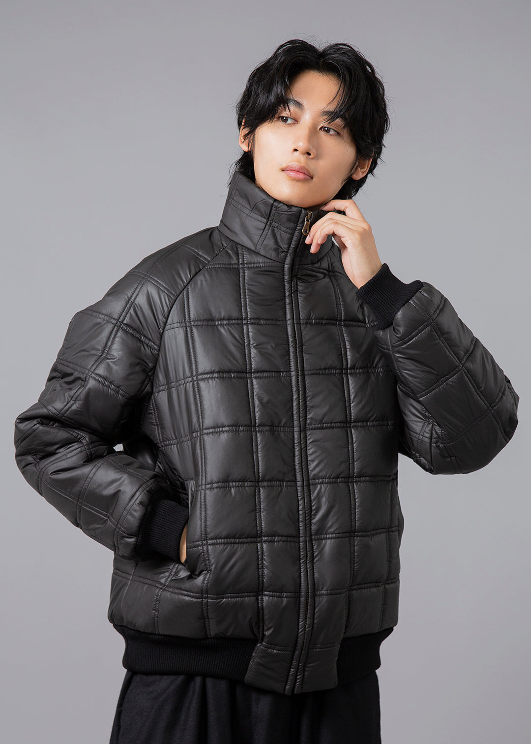 I.V. Grid Quilted Blouson