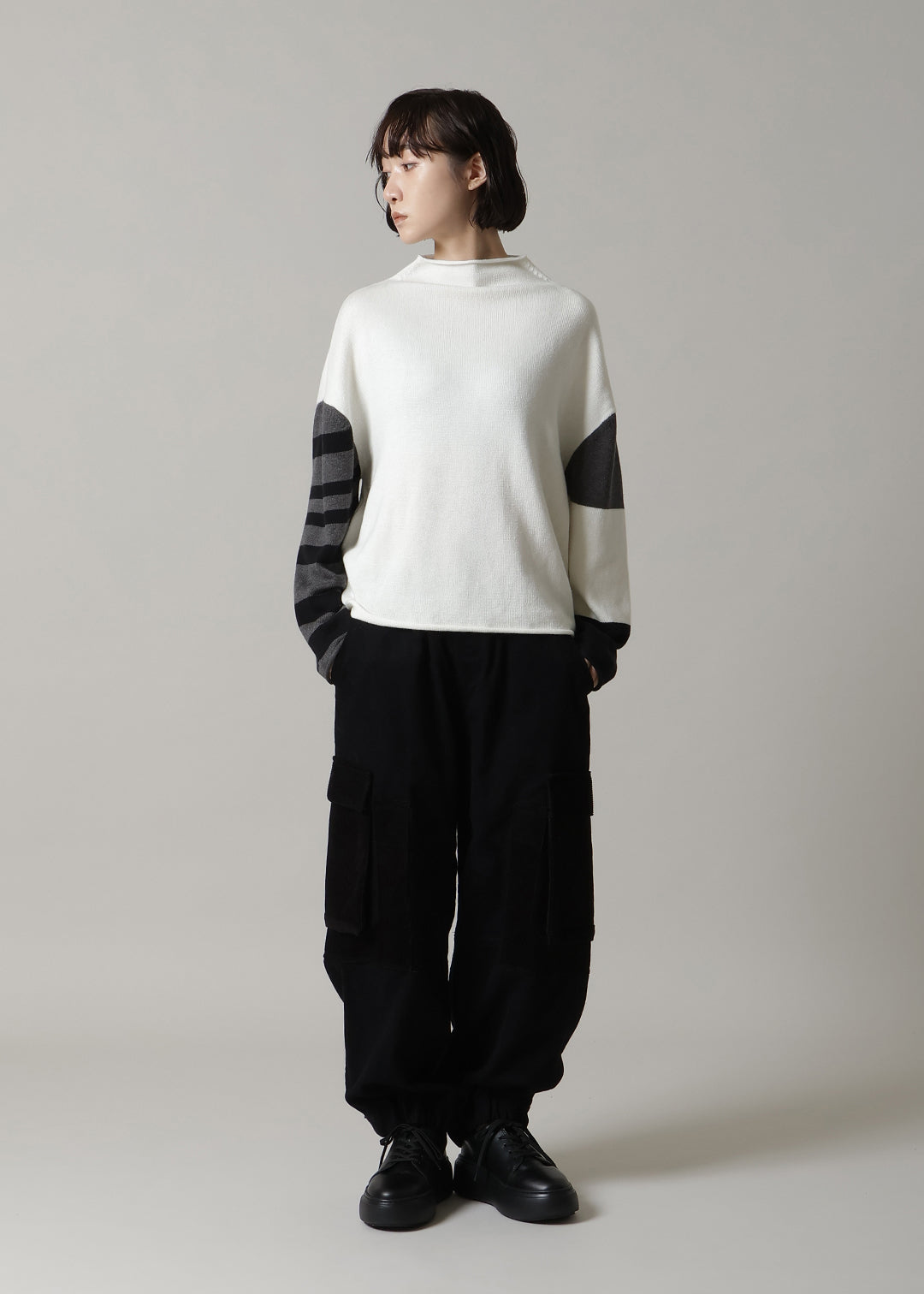 Harie Short Knit Tops 7gg Cotton