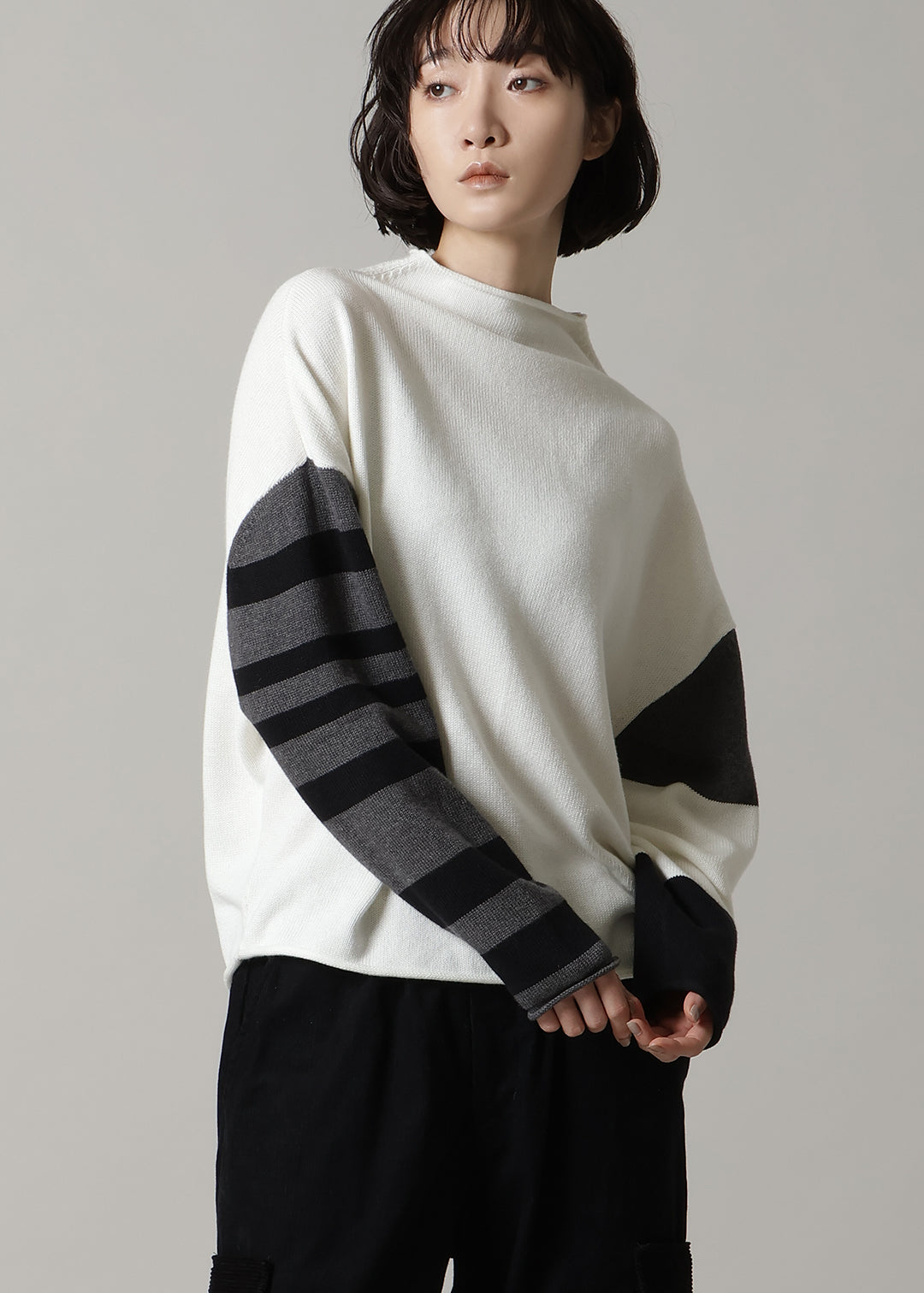 Harie Short Knit Tops 7gg Cotton