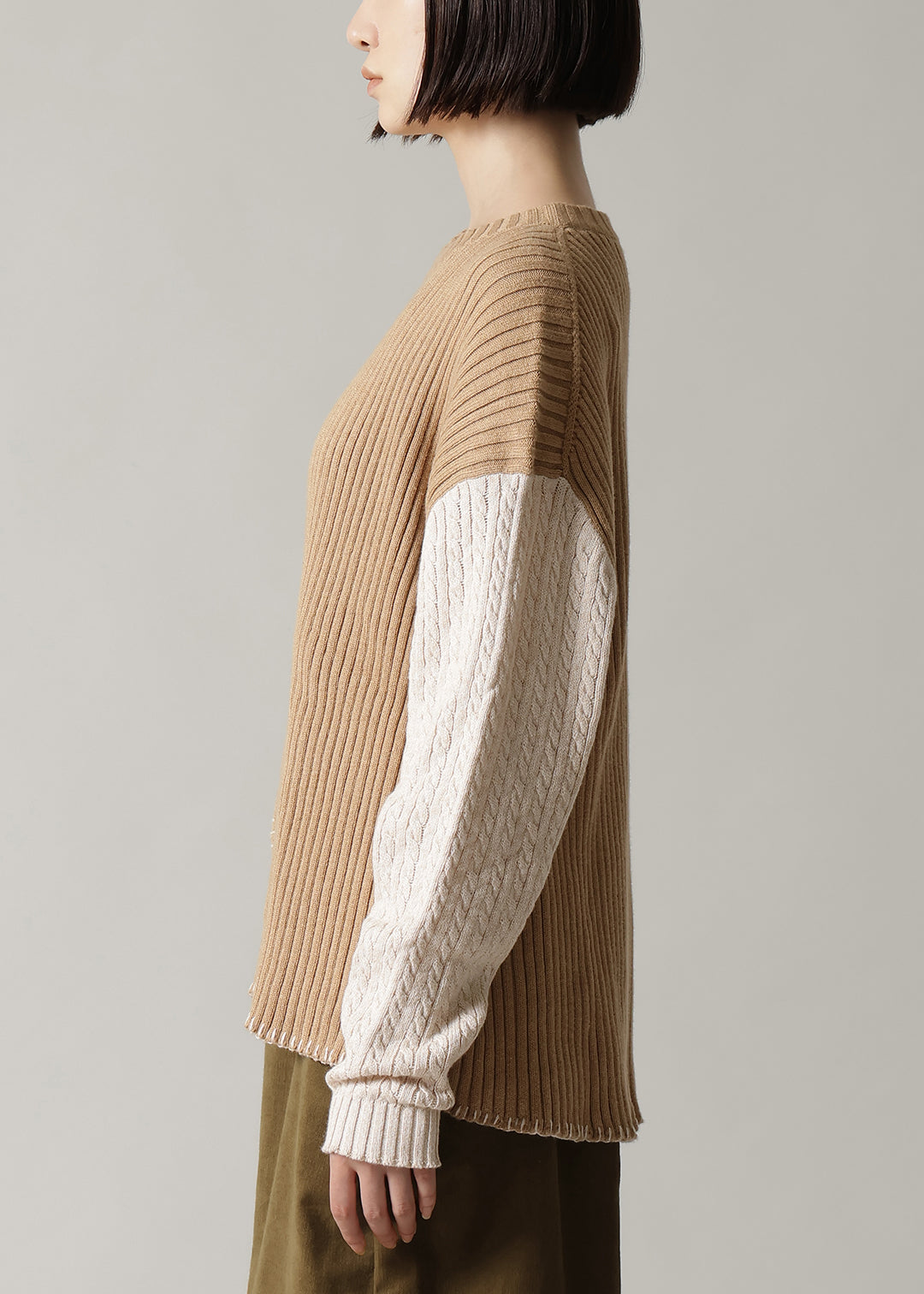 7gg Cotton Bi-color Stitch Sweater