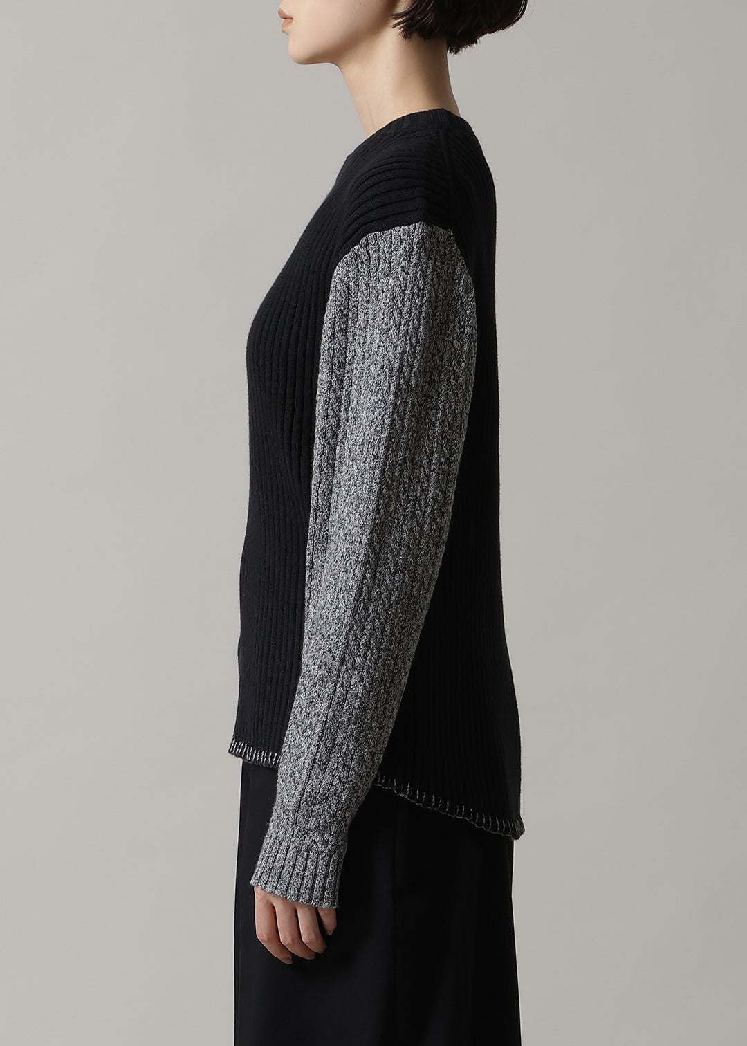 7gg Cotton Bi-color Stitch Sweater