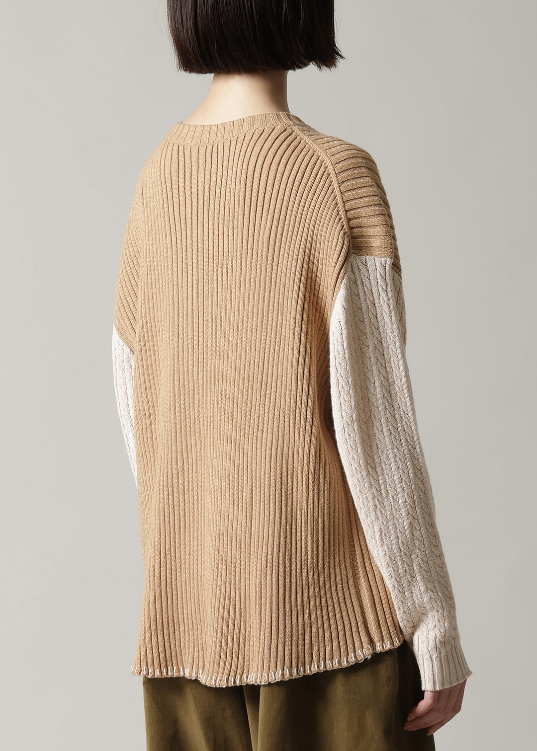 7gg Cotton Bi-color Stitch Sweater