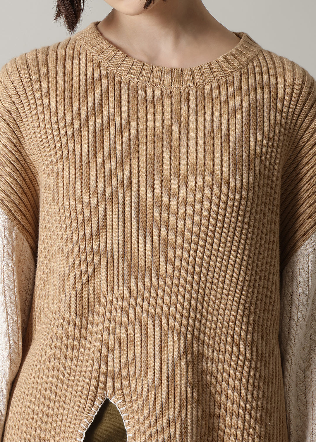 7gg Cotton Bi-color Stitch Sweater