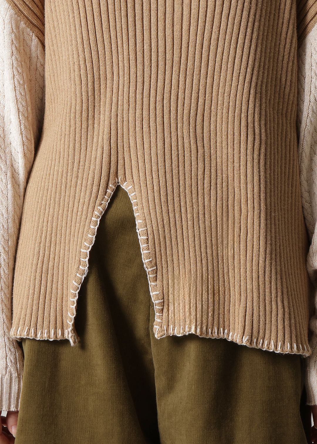 7gg Cotton Bi-color Stitch Sweater