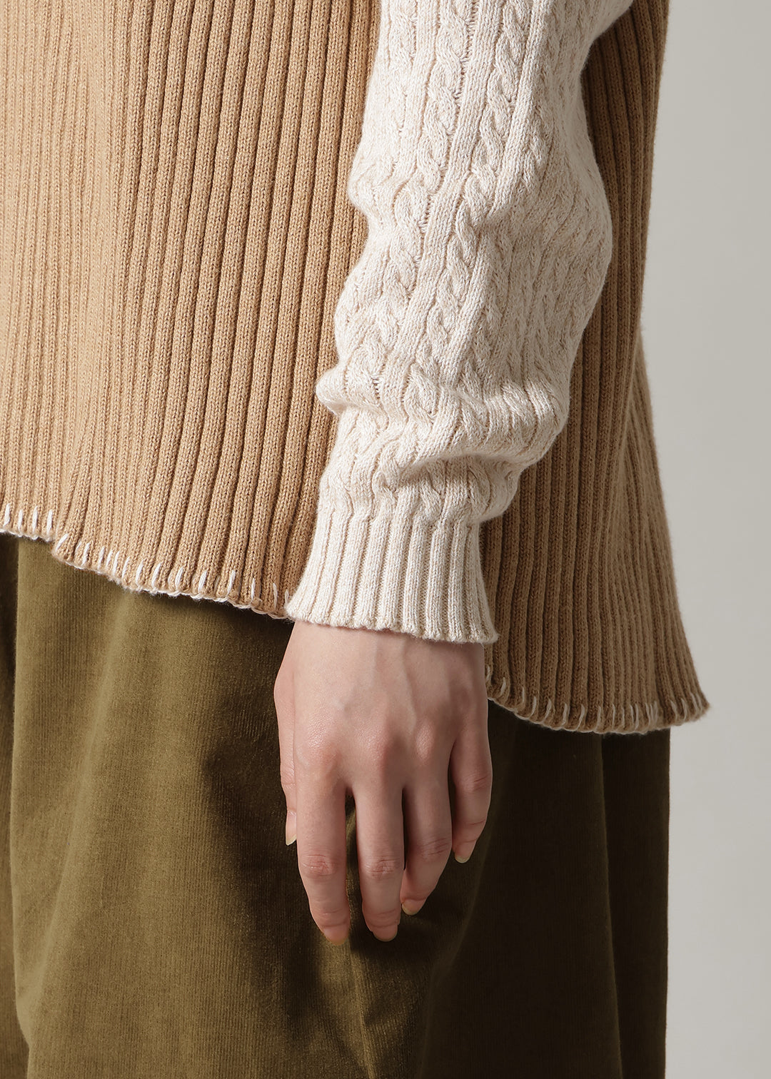 7gg Cotton Bi-color Stitch Sweater