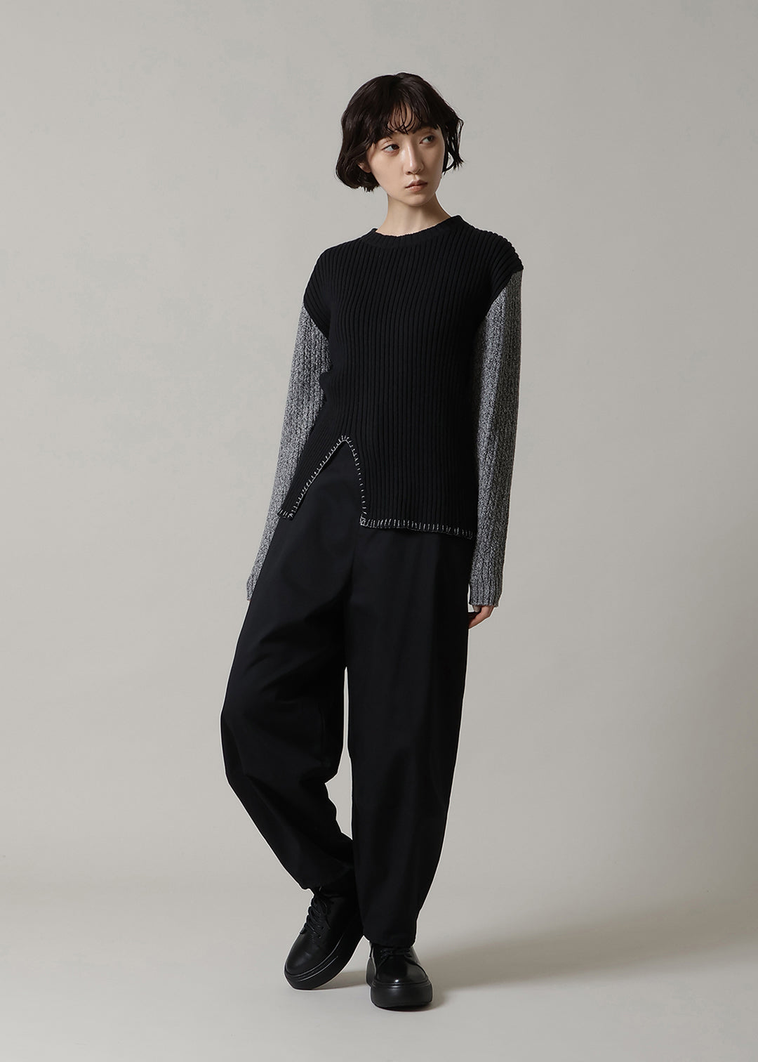 7gg Cotton Bi-color Stitch Sweater