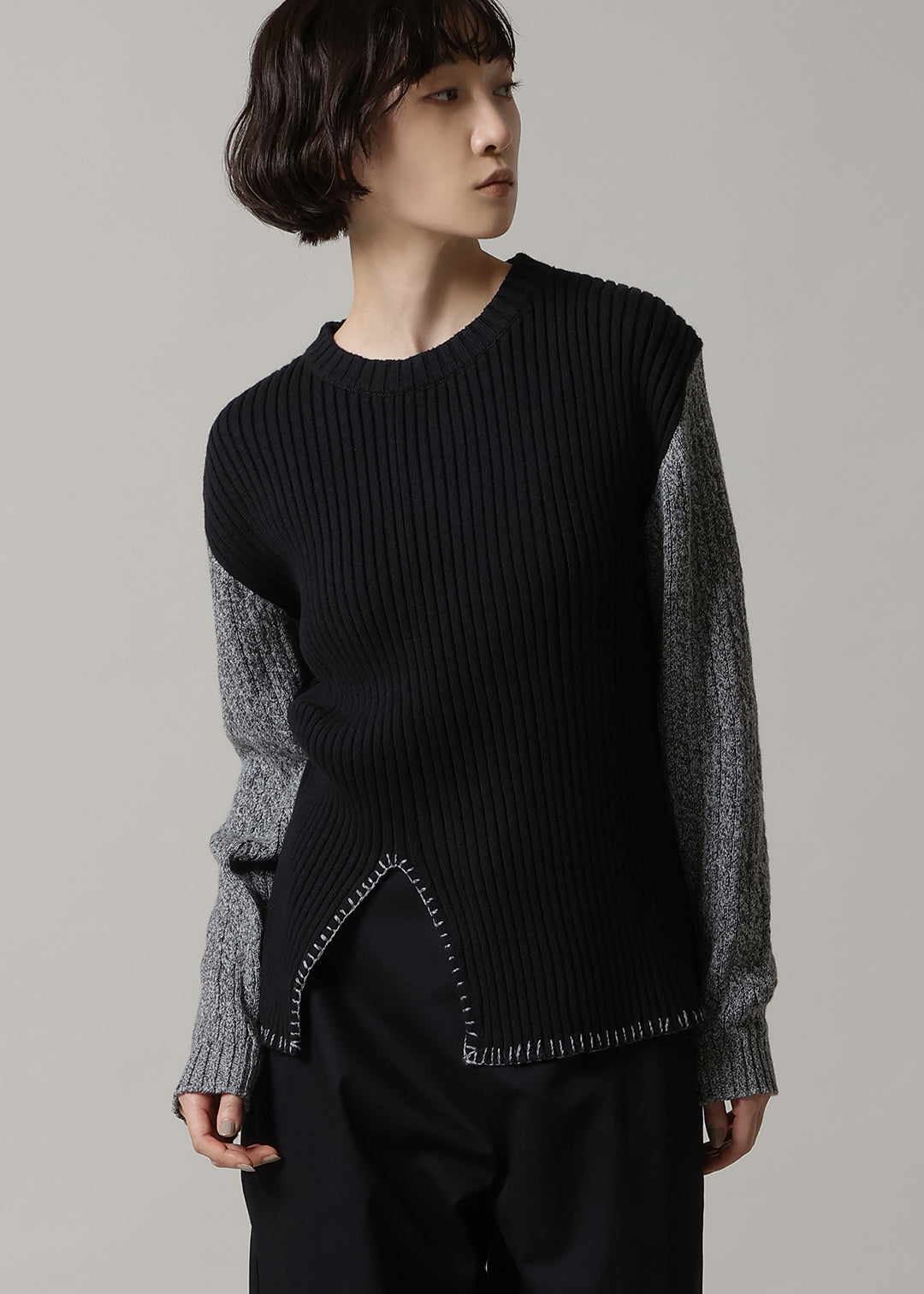 7gg Cotton Bi-color Stitch Sweater