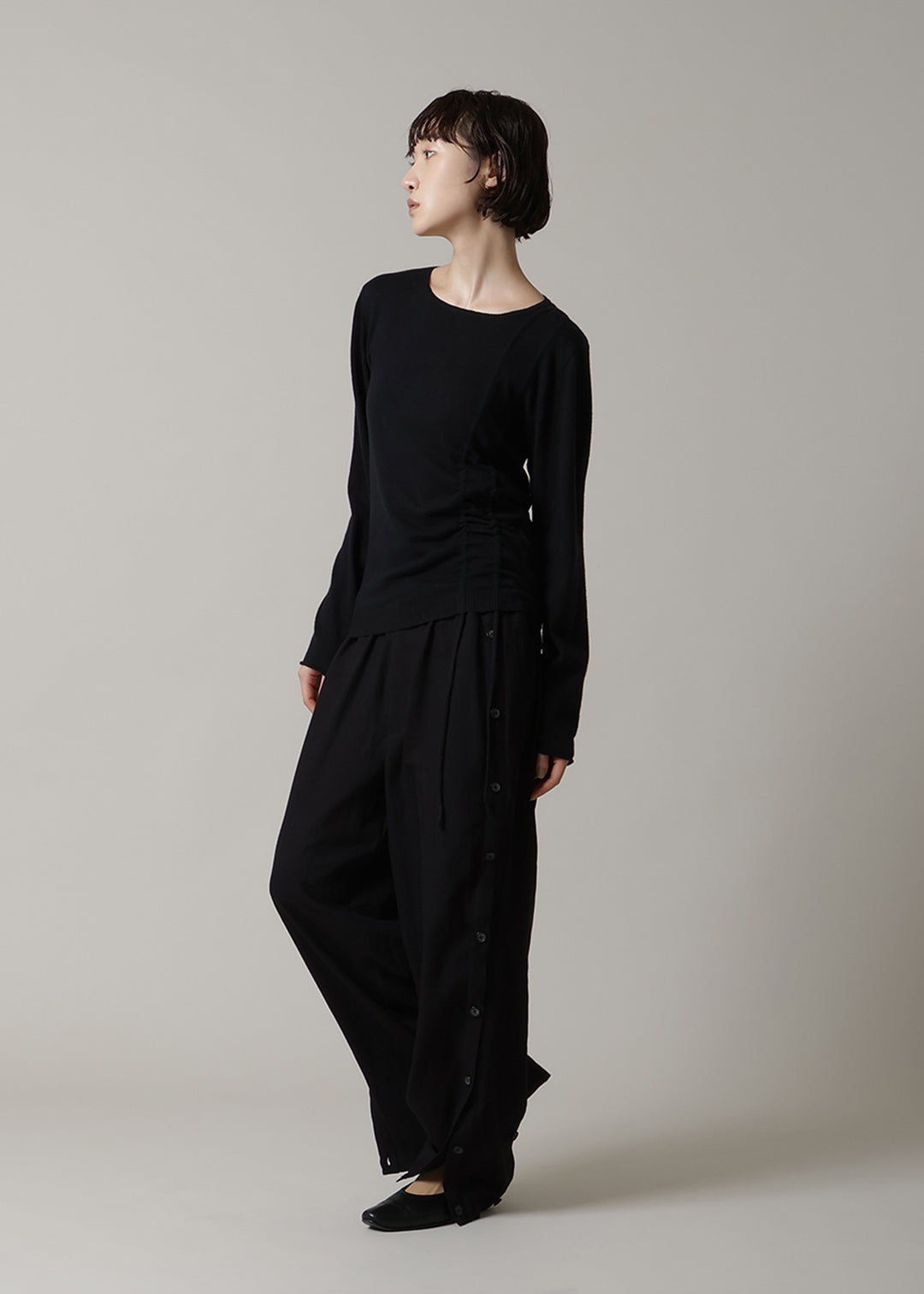 Rhythm Gathered Knit 14gg Cotton