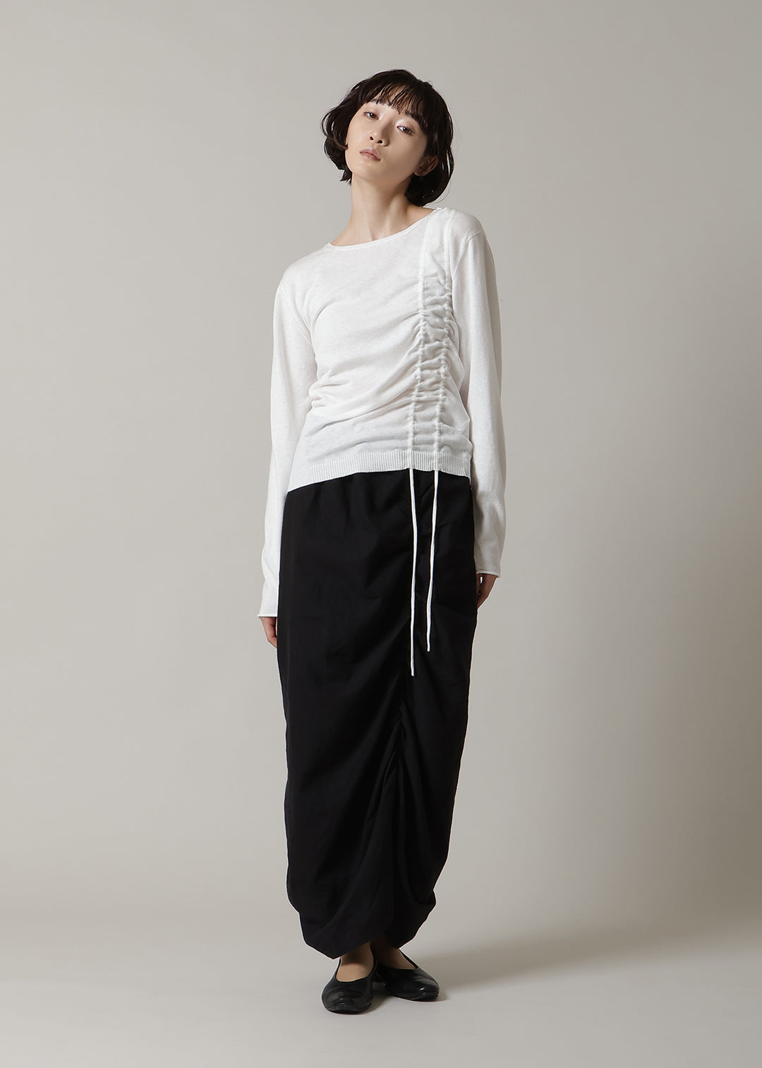 Rhythm Gathered Knit 14gg Cotton