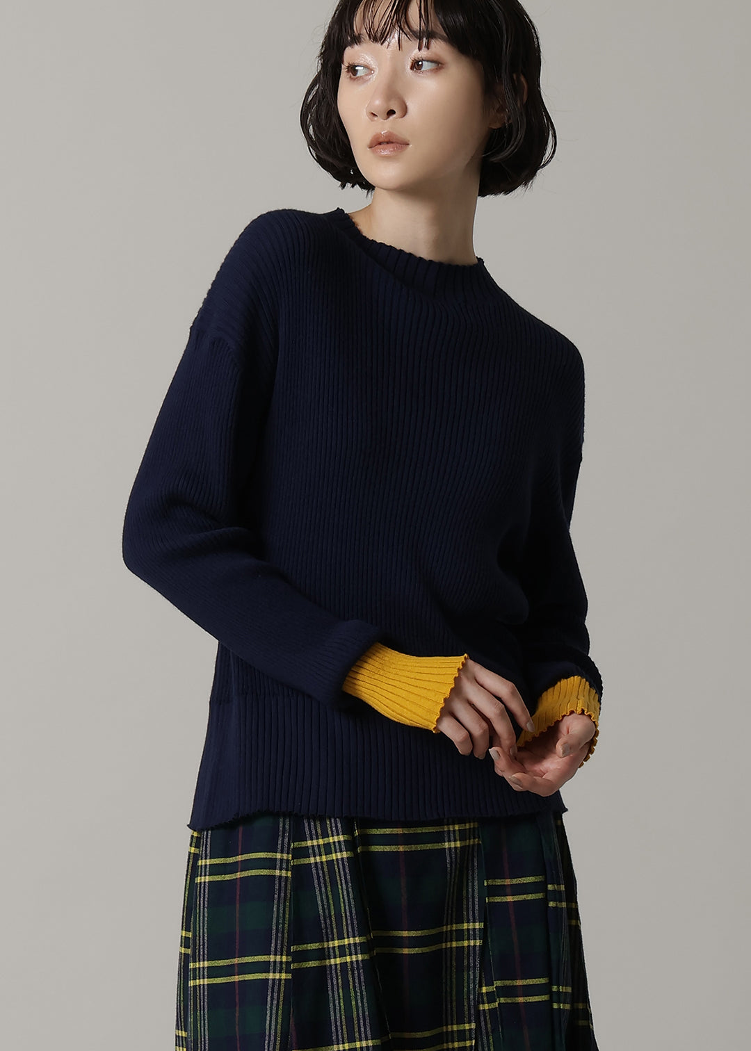 14gg Cotton High Neck Sweater