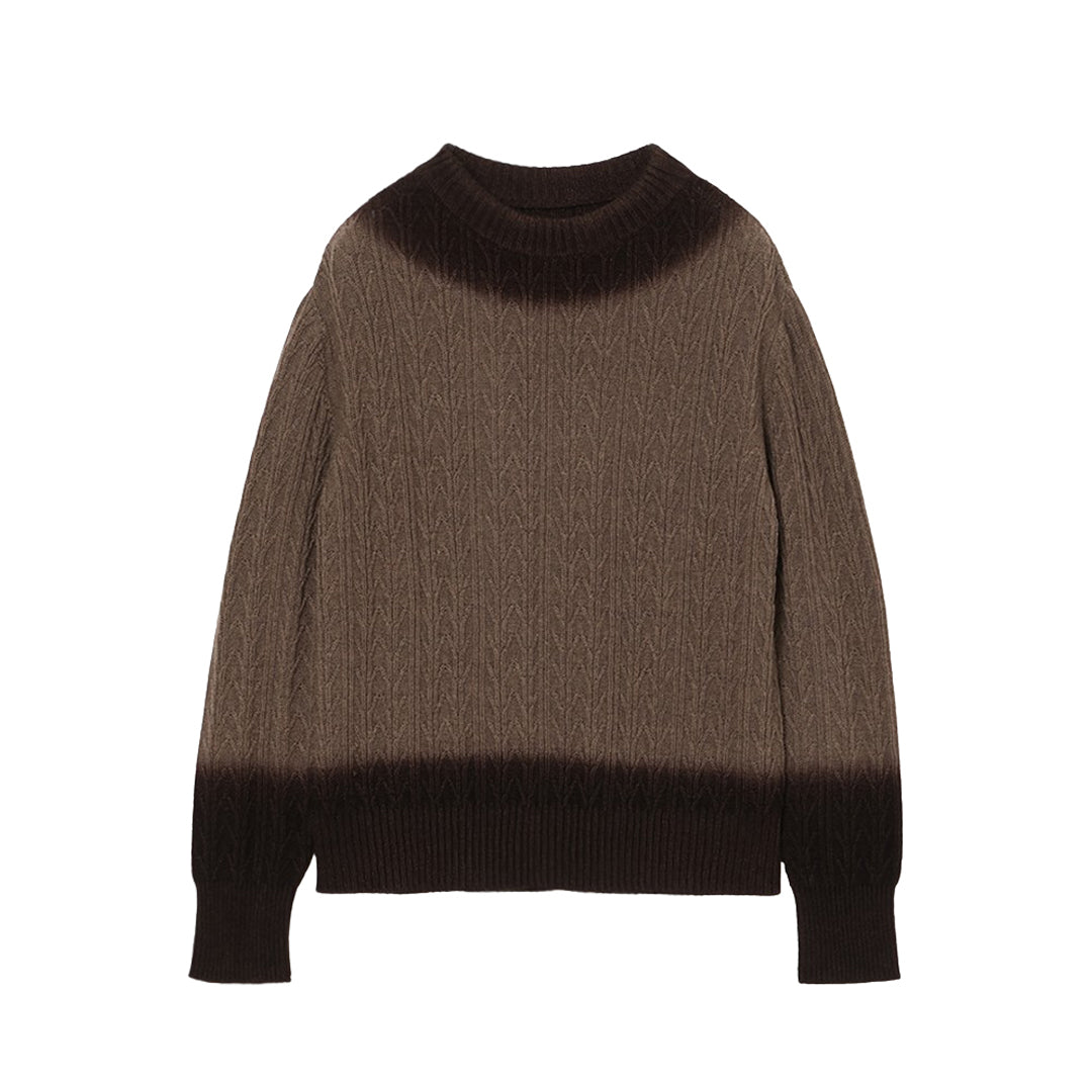 7gg Wool Overdyed Gradation Sweater