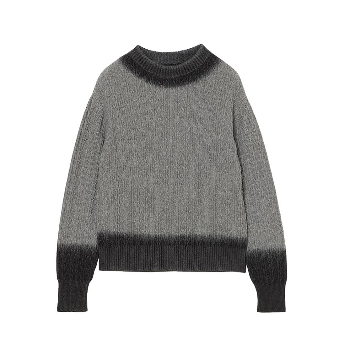 7gg Wool Overdyed Gradation Sweater