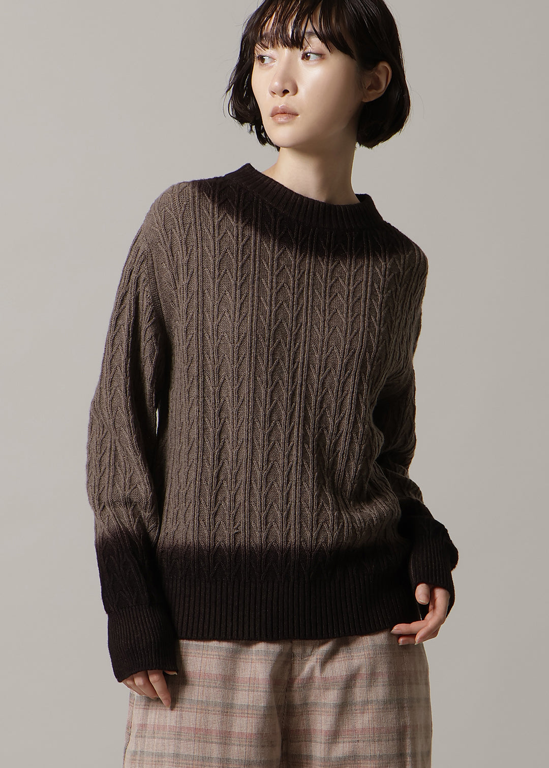 7gg Wool Overdyed Gradation Sweater
