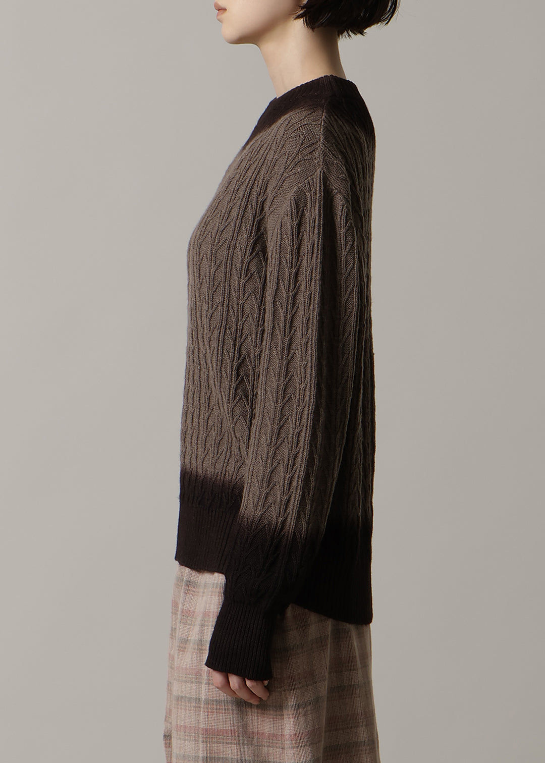 7gg Wool Overdyed Gradation Sweater