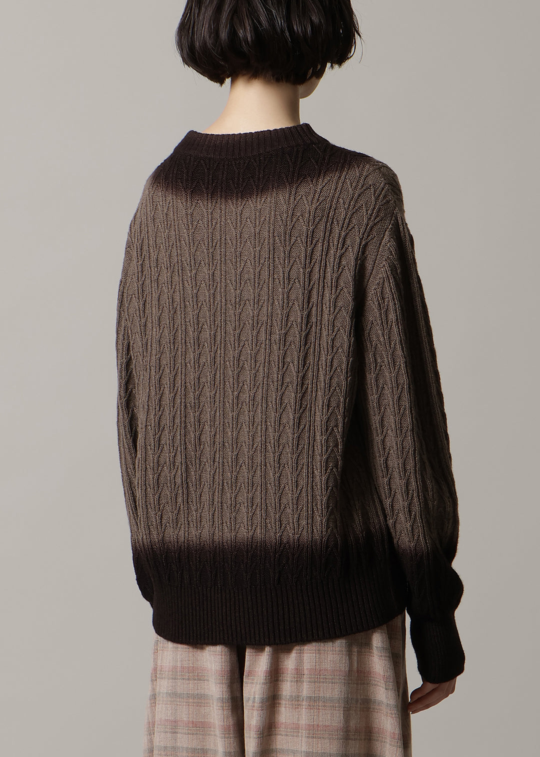 7gg Wool Overdyed Gradation Sweater