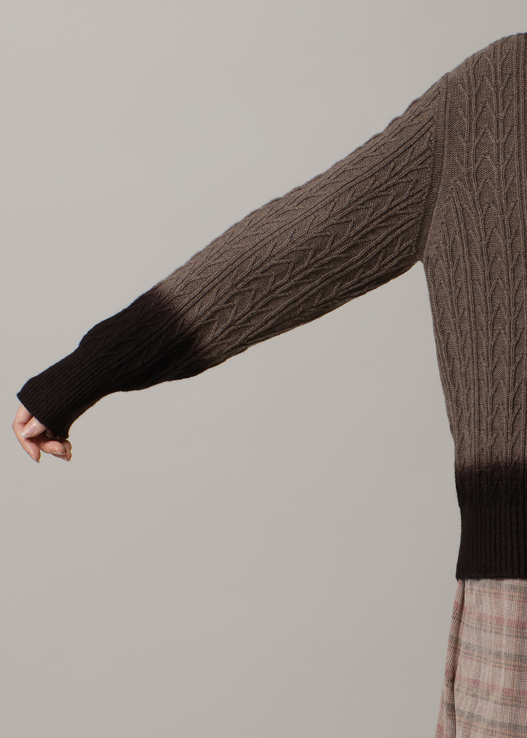 7gg Wool Overdyed Gradation Sweater