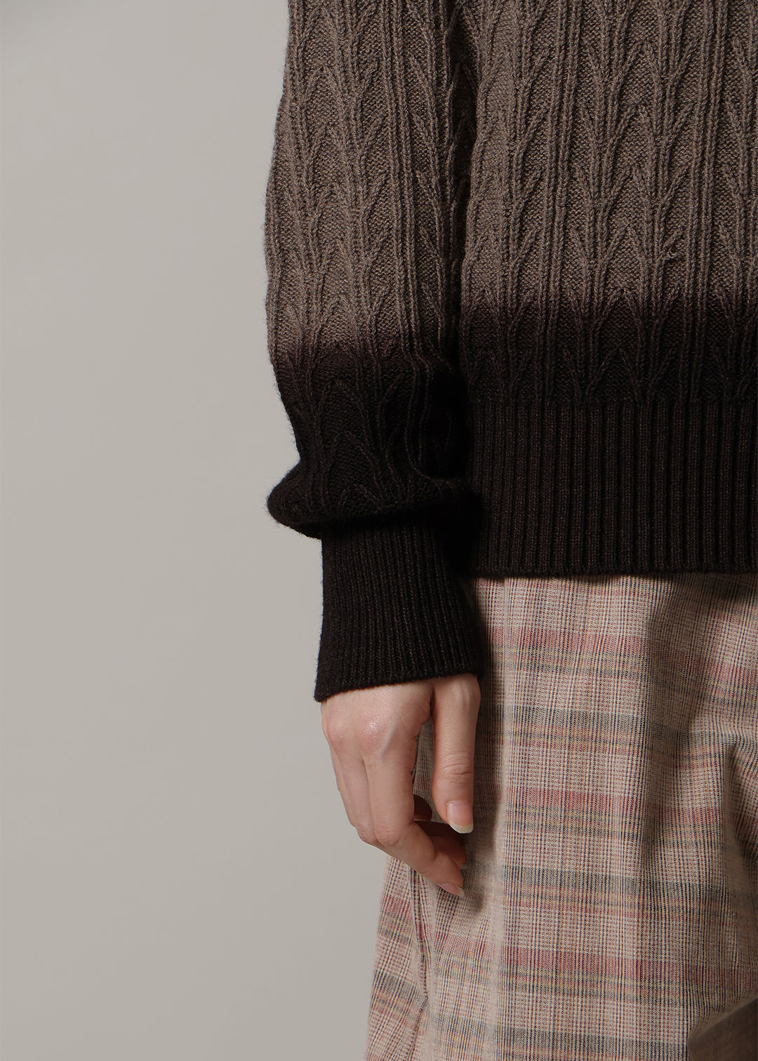 7gg Wool Overdyed Gradation Sweater