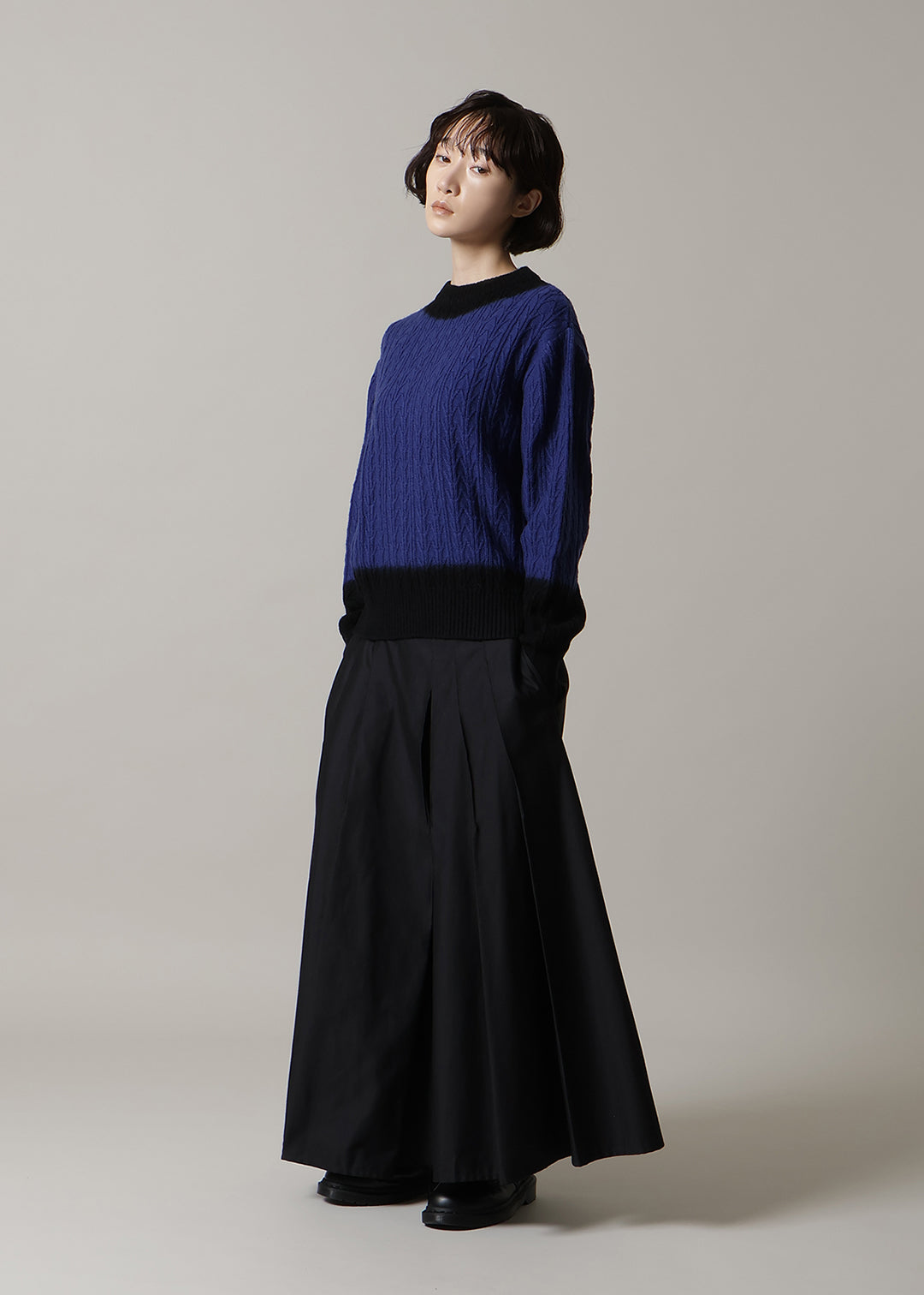 7gg Wool Overdyed Gradation Sweater