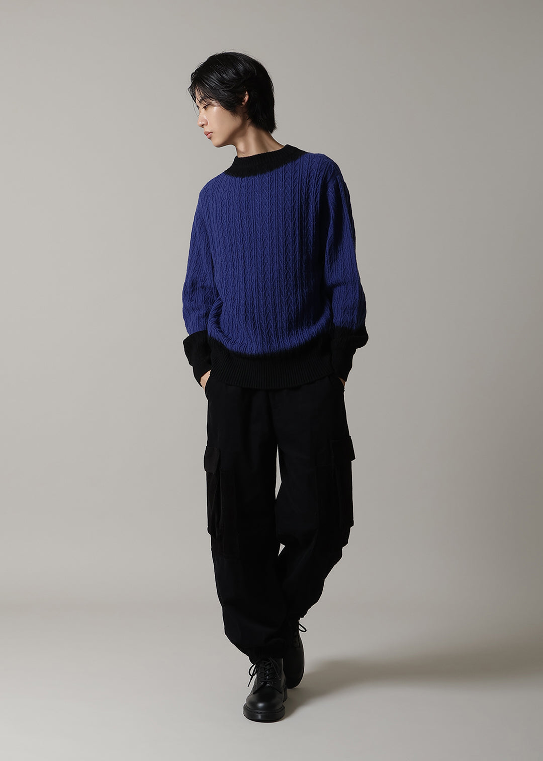 7gg Wool Overdyed Gradation Sweater
