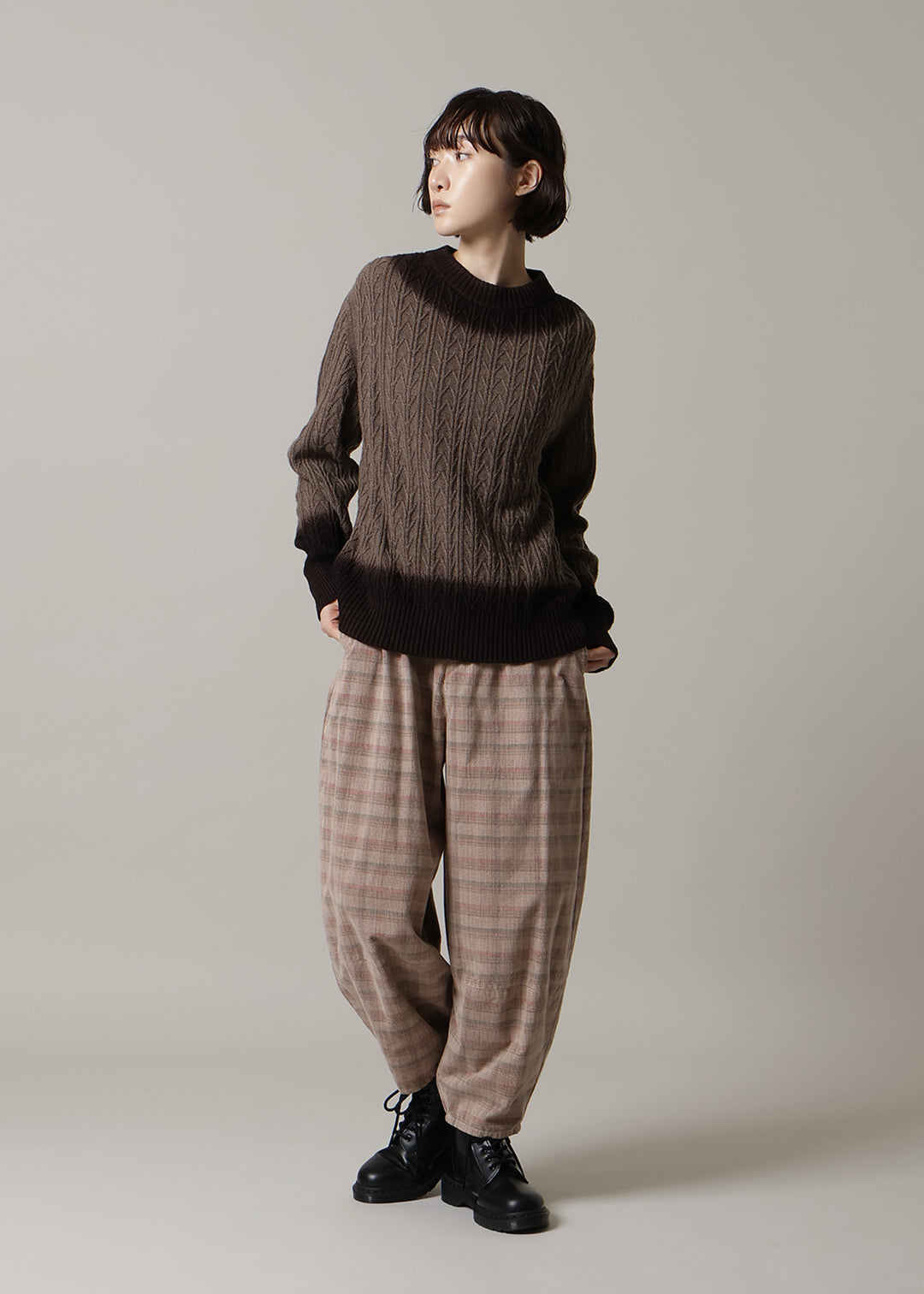 7gg Wool Overdyed Gradation Sweater