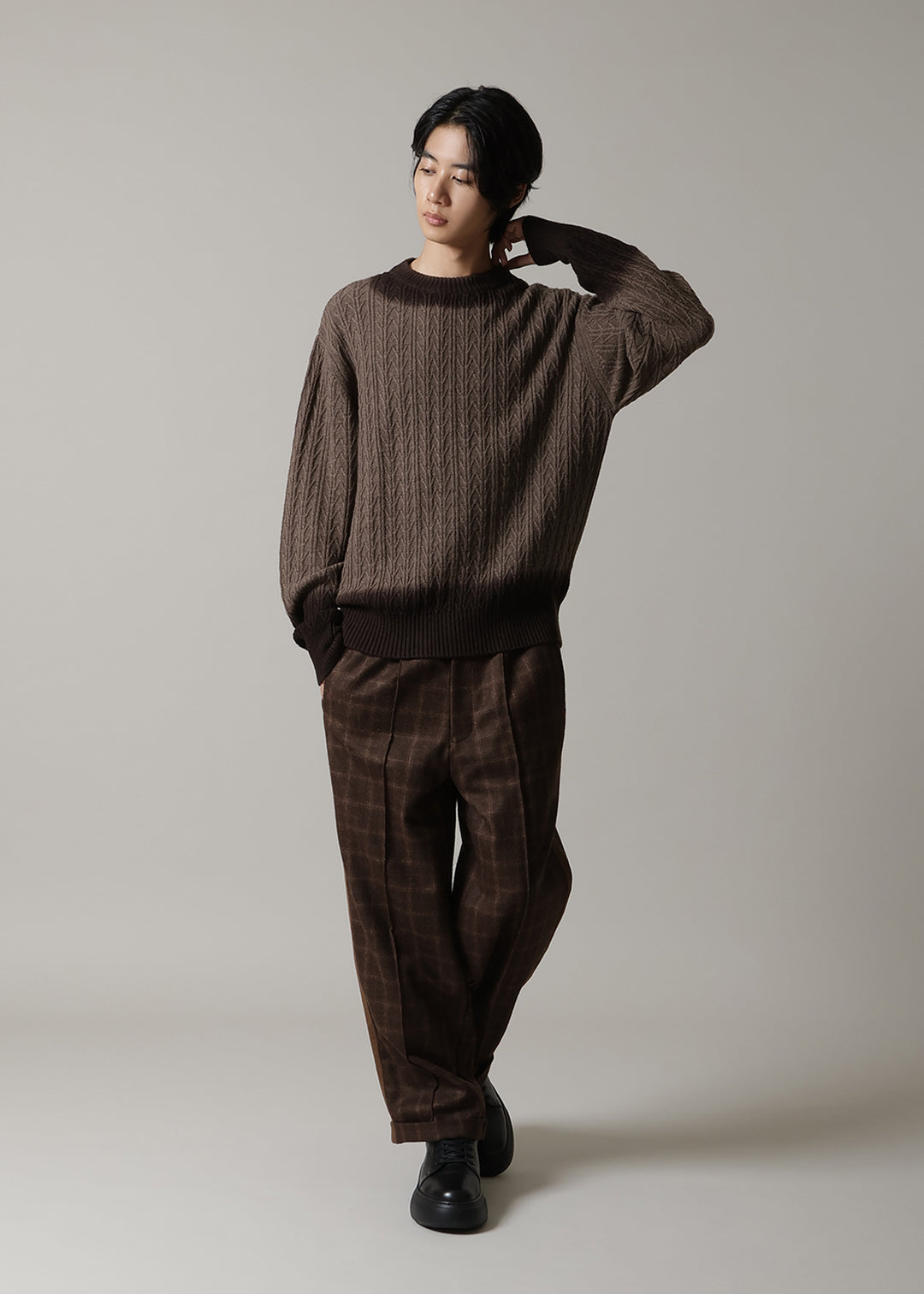 7gg Wool Overdyed Gradation Sweater