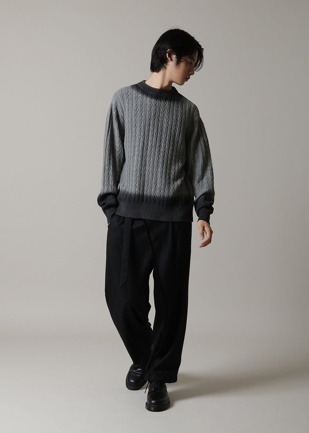 7gg Wool Overdyed Gradation Sweater