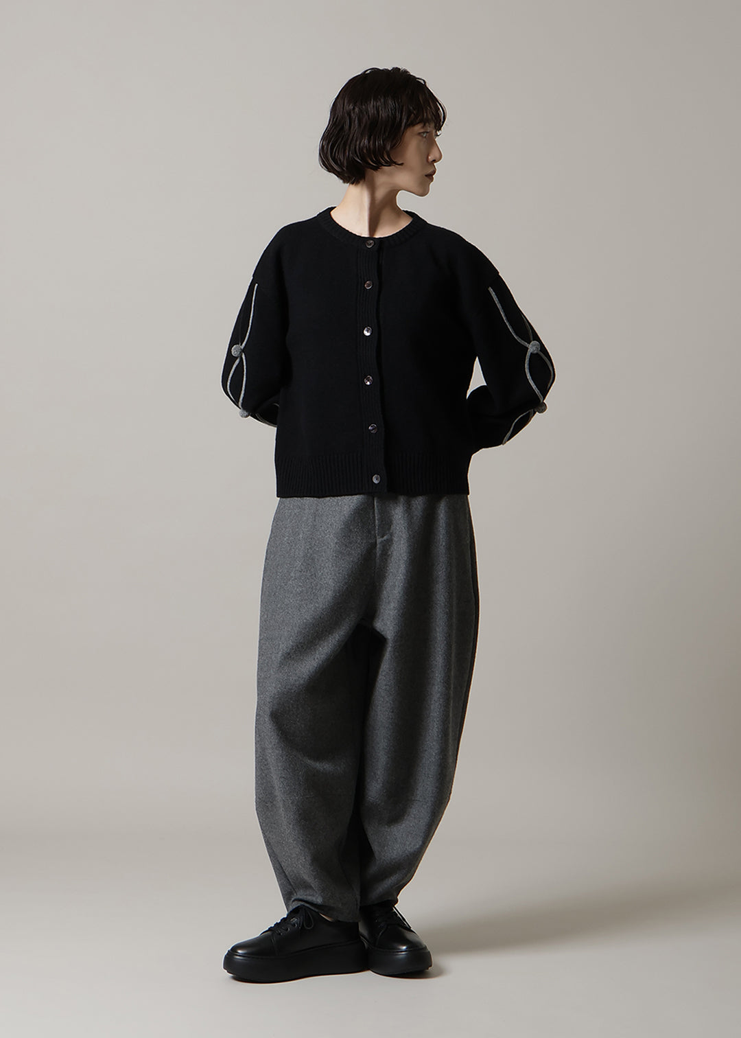 7gg Wool Pom-pom Knit Cardigan