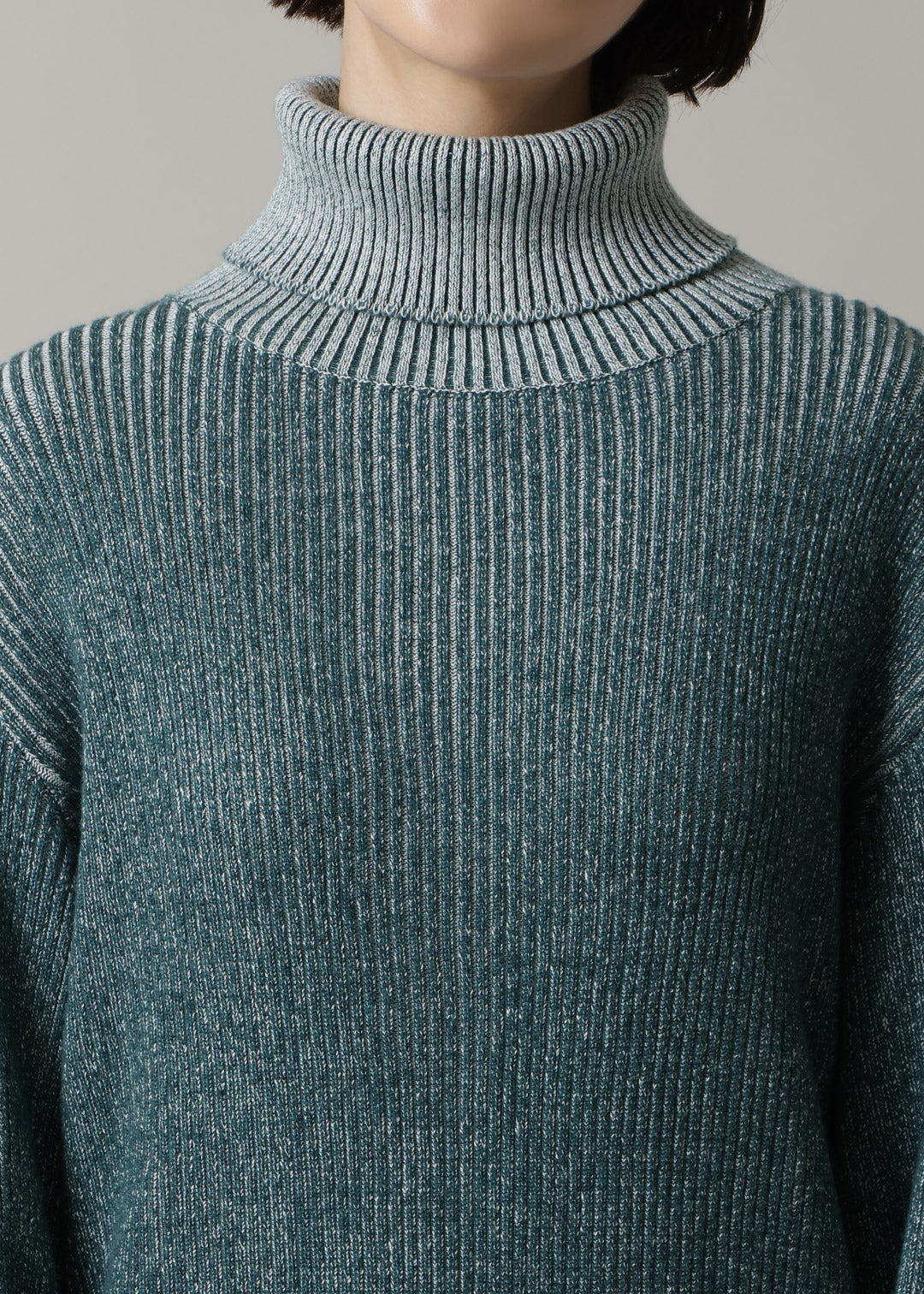 Accordion Bi-color Knit 7gg Cotton