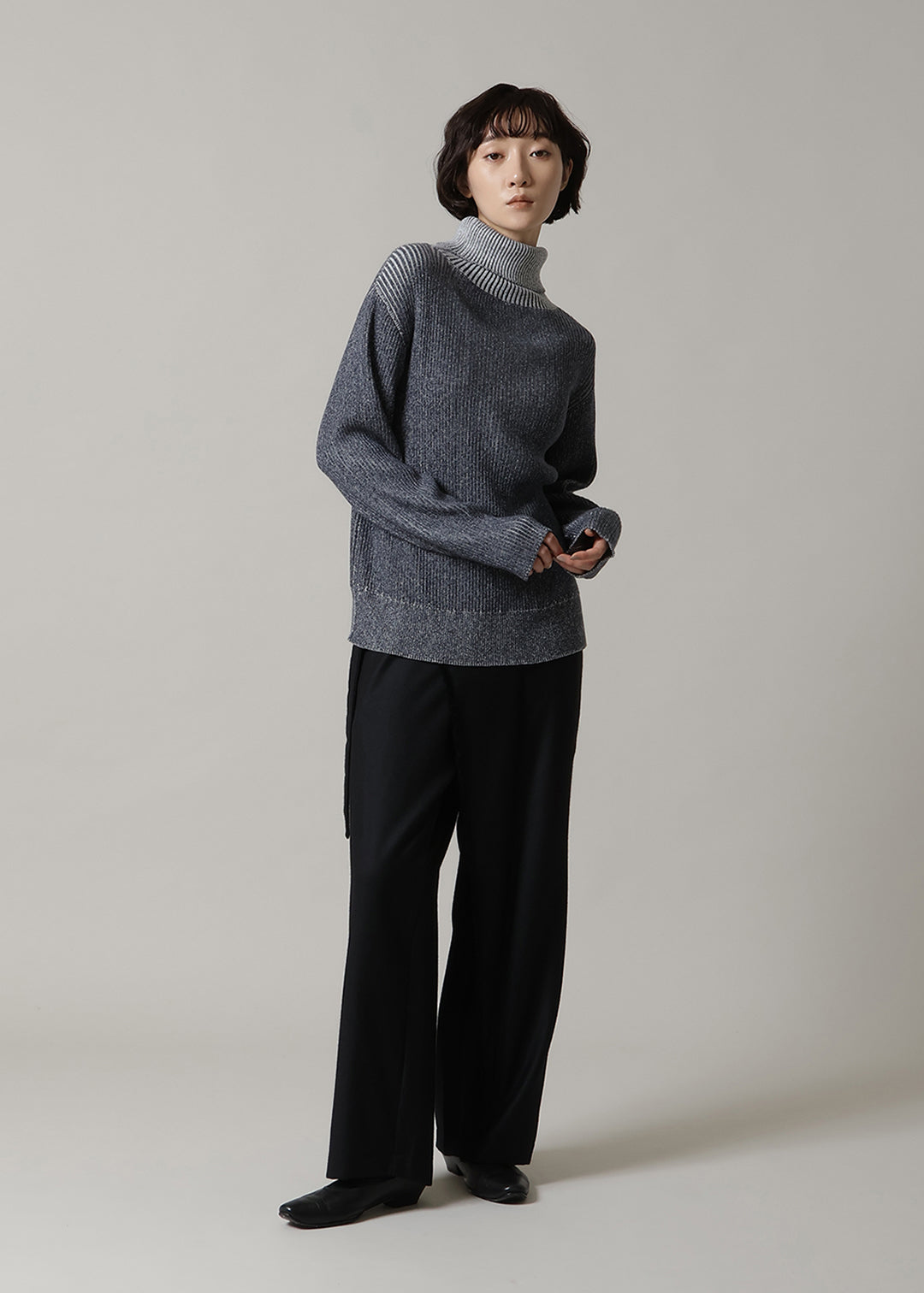 Accordion Bi-color Knit 7gg Cotton