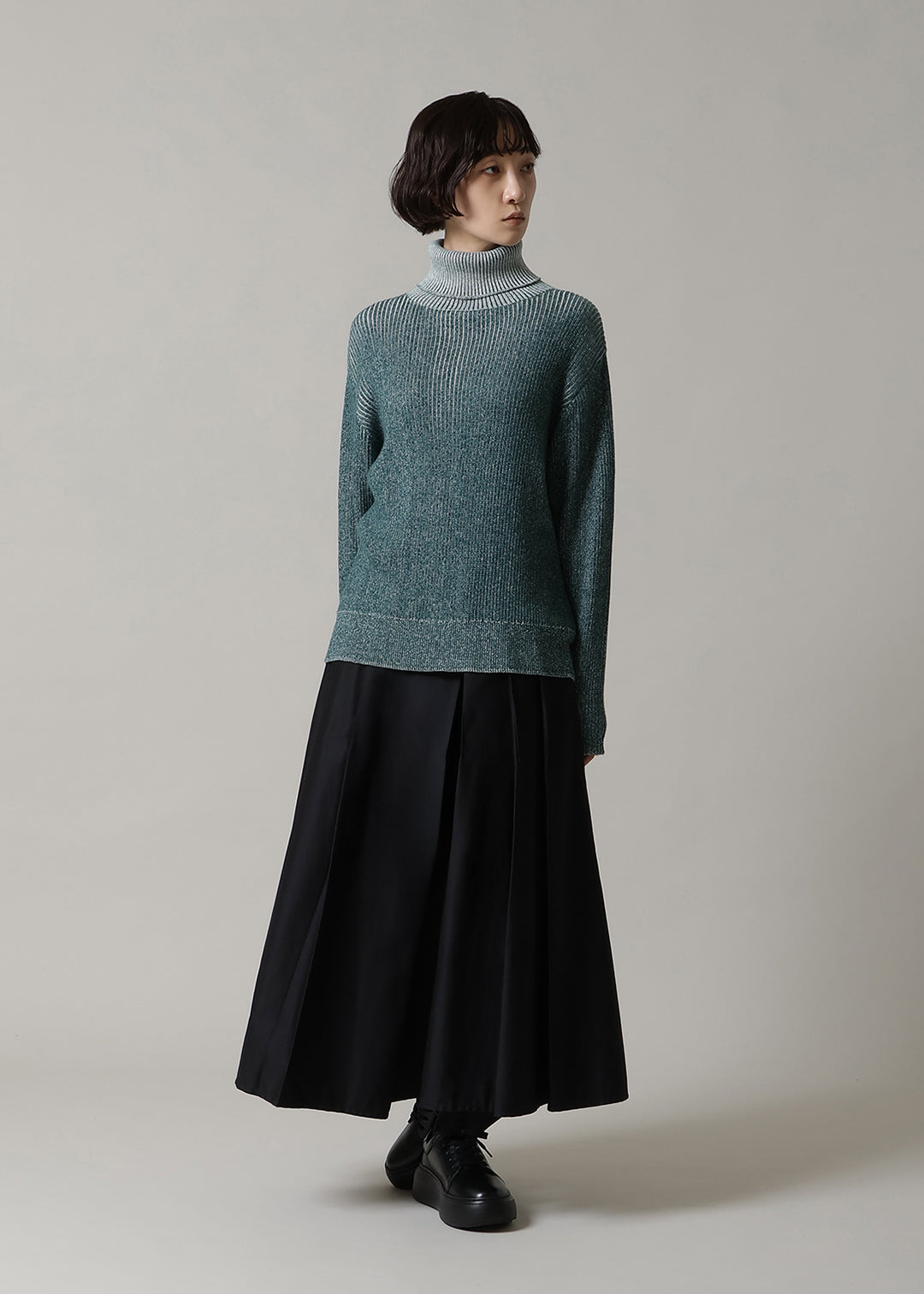 Accordion Bi-color Knit 7gg Cotton