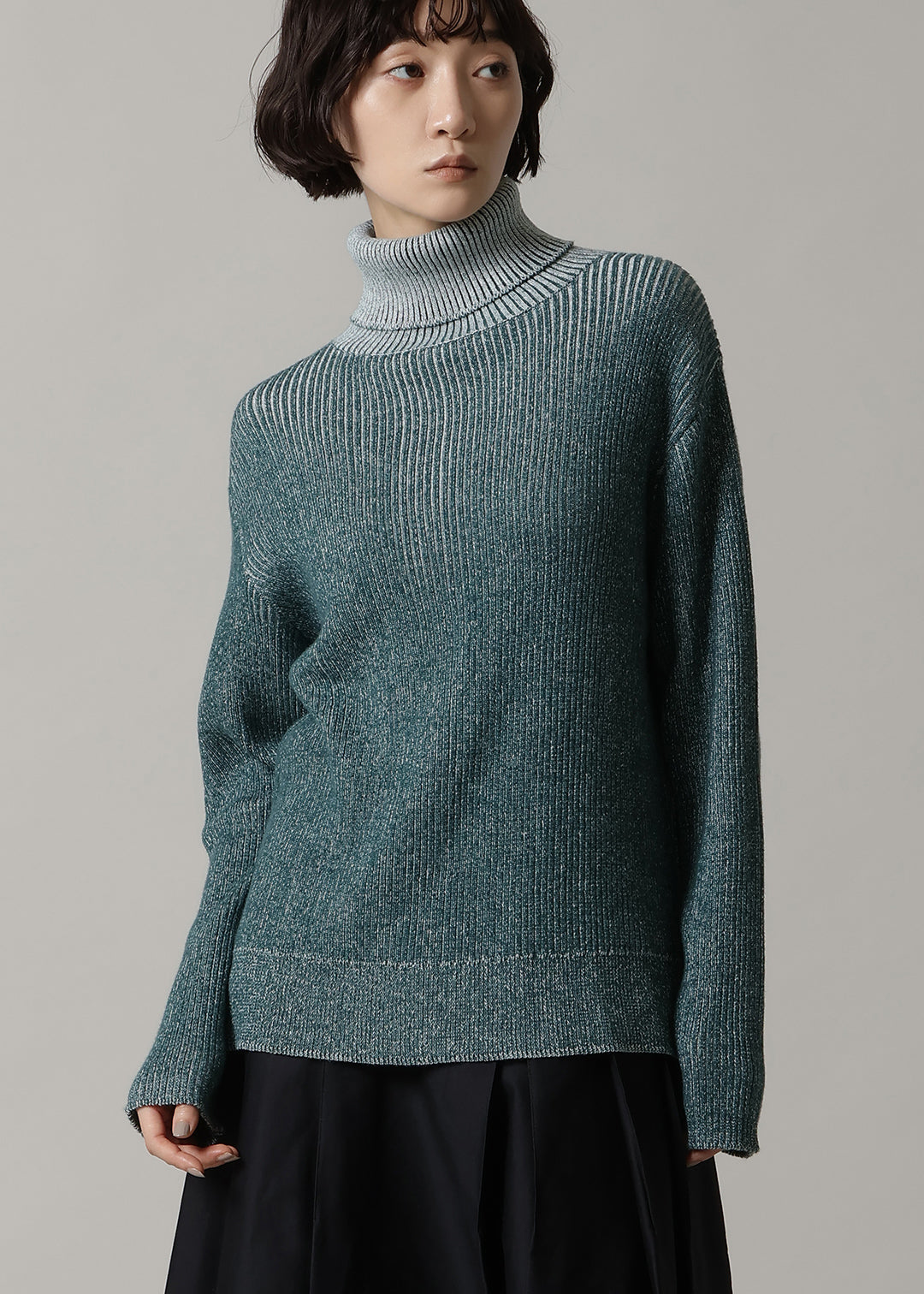 Accordion Bi-color Knit 7gg Cotton