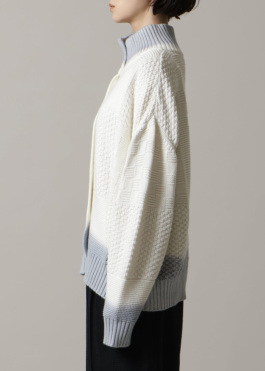 Cotton Overdyed Gradation Cardigan