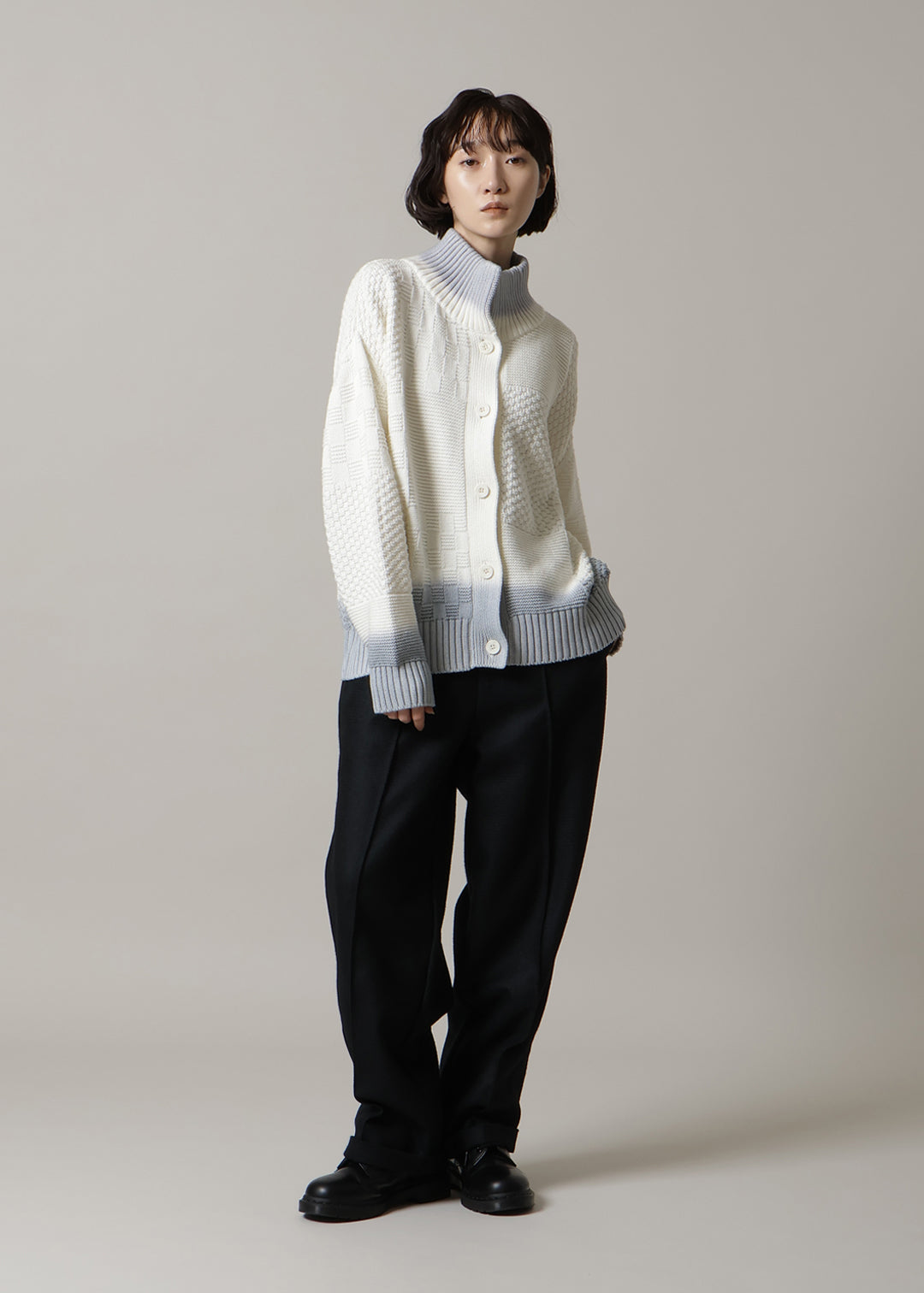 Cotton Overdyed Gradation Cardigan