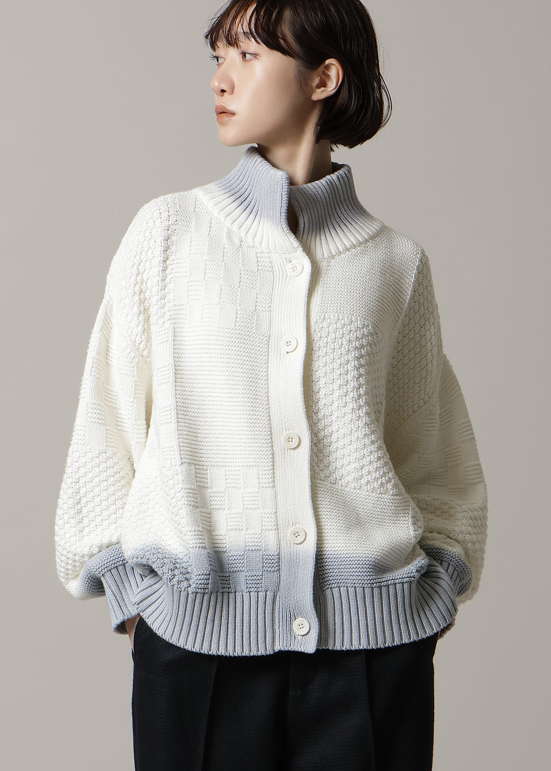 Cotton Overdyed Gradation Cardigan