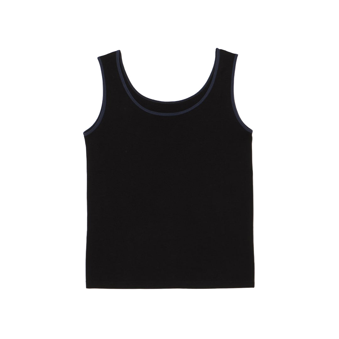 Cotton Bi-color Round Neck Tanktop
