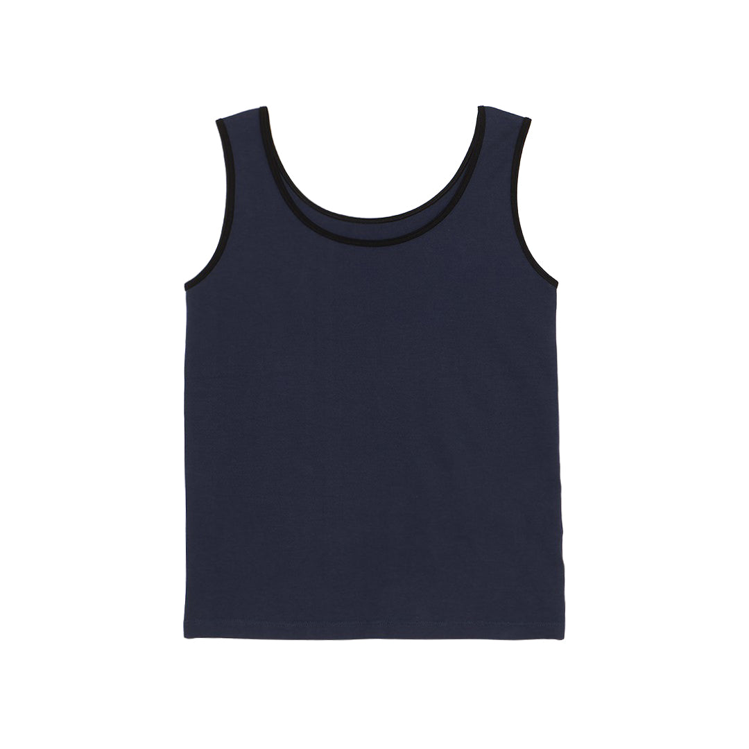 Cotton Bi-color Round Neck Tanktop