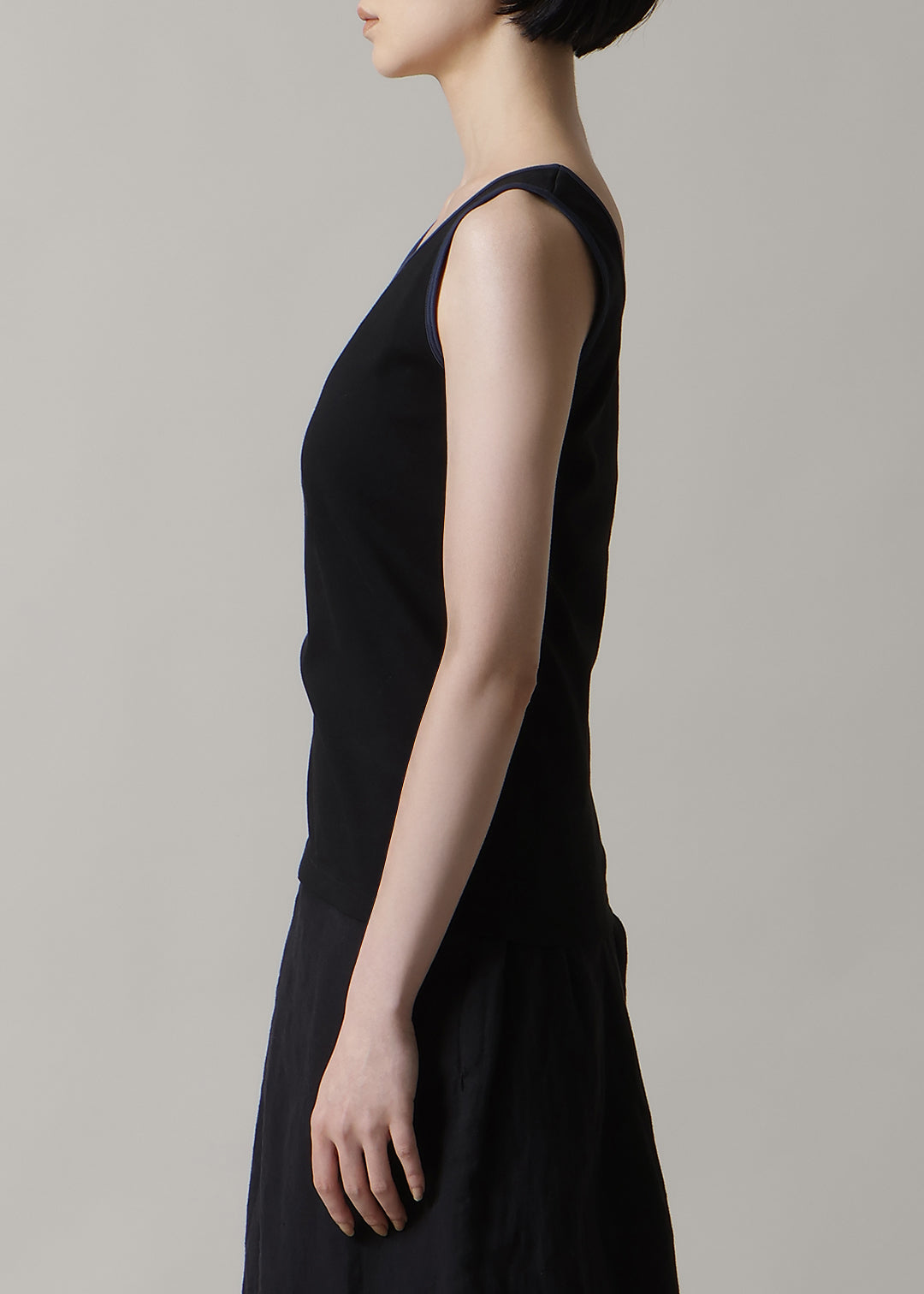 Cotton Bi-color Round Neck Tanktop