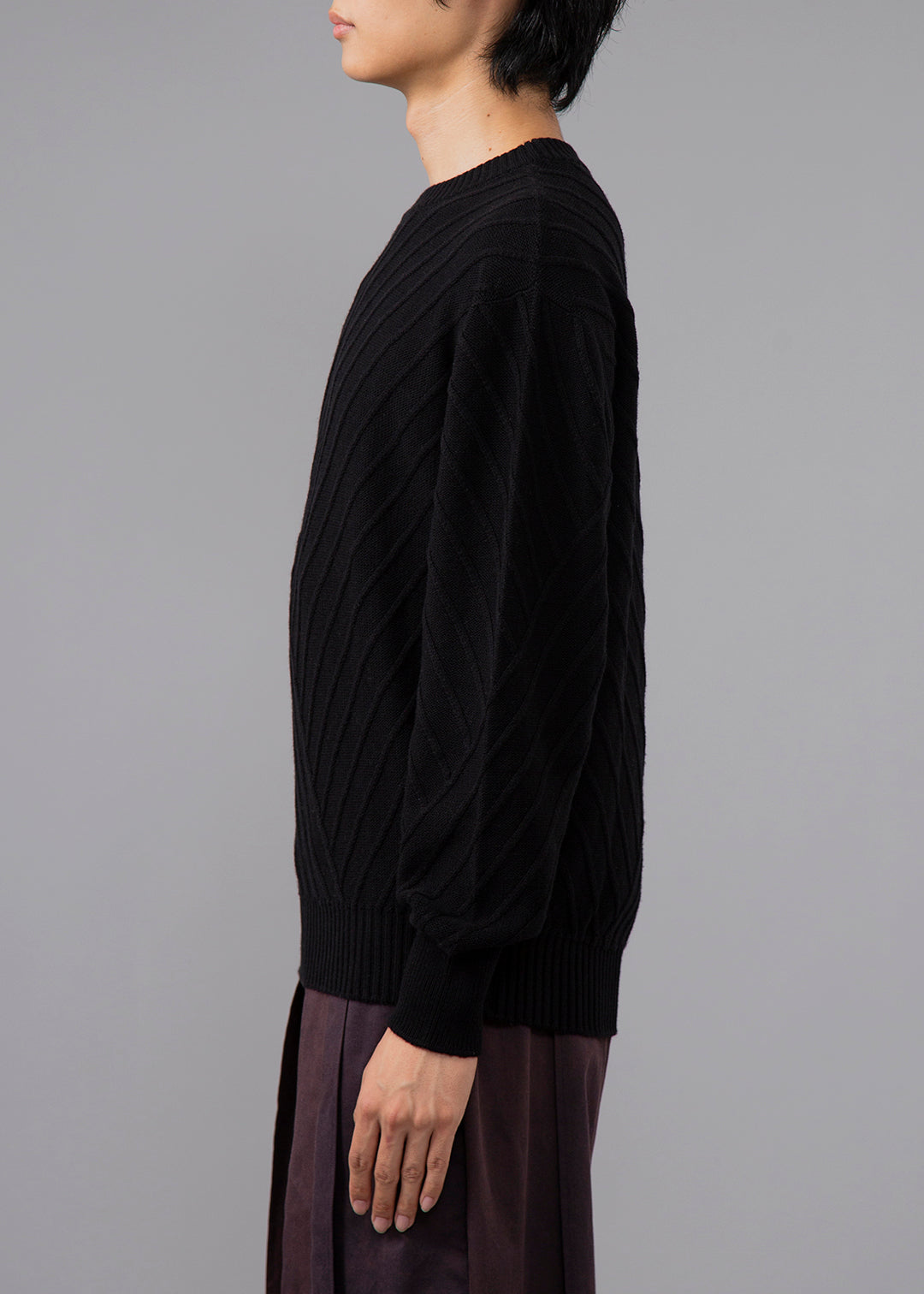 Kaname Cross Rib Sweater WoolCotton