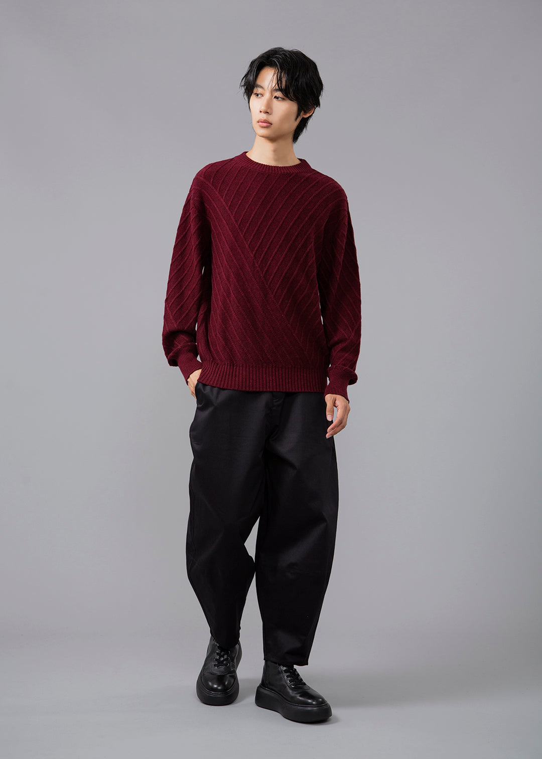 Kaname Cross Rib Sweater WoolCotton
