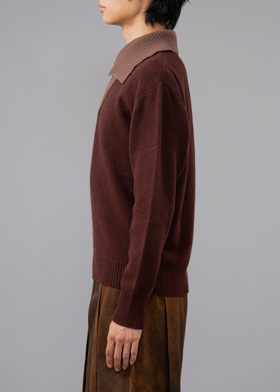 I.V. Collar Block Sweater Lambswool