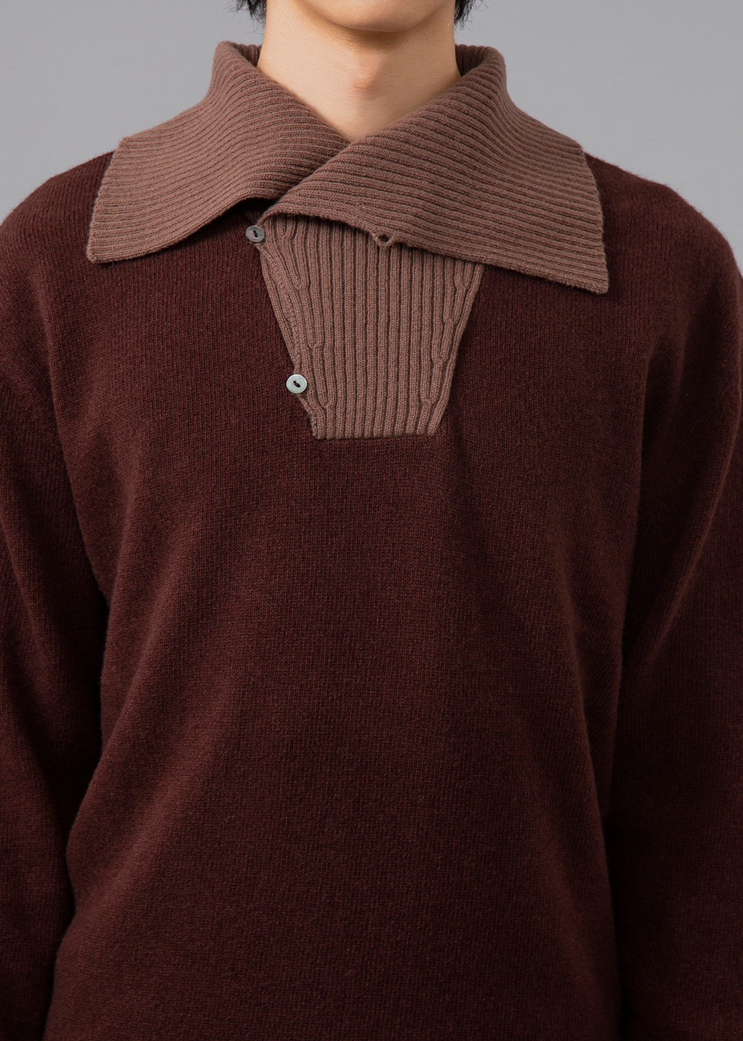 I.V. Collar Block Sweater Lambswool