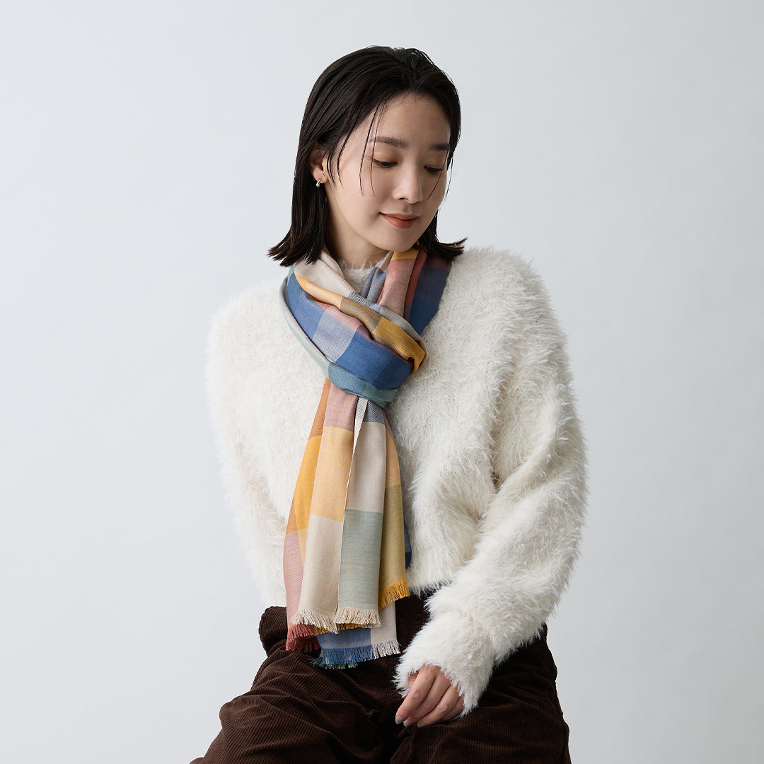 Block Check Silk Stole – マザーハウス 公式サイト