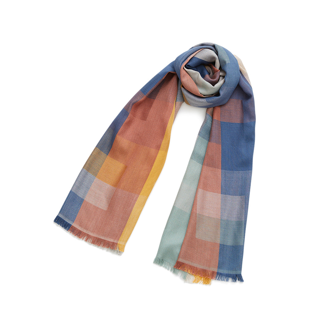 Block Check Silk Stole