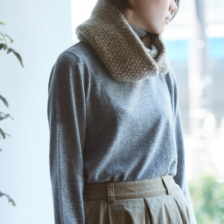 新品 marka wool cashmere Snoode スヌード 新品 marka wool cashmere Snoode スヌード 工房織座 [NECKABLE HOODED