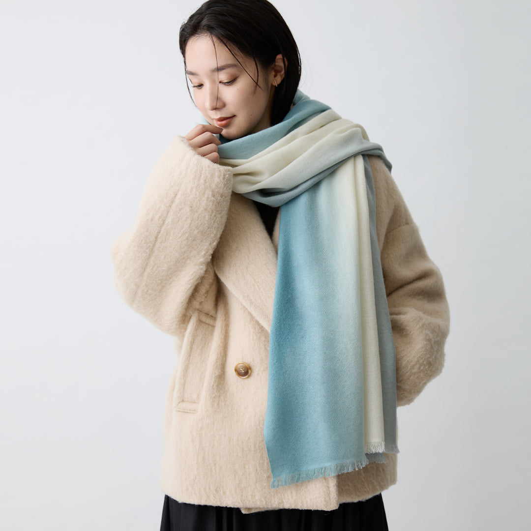 Tricolor Cashmere Stole