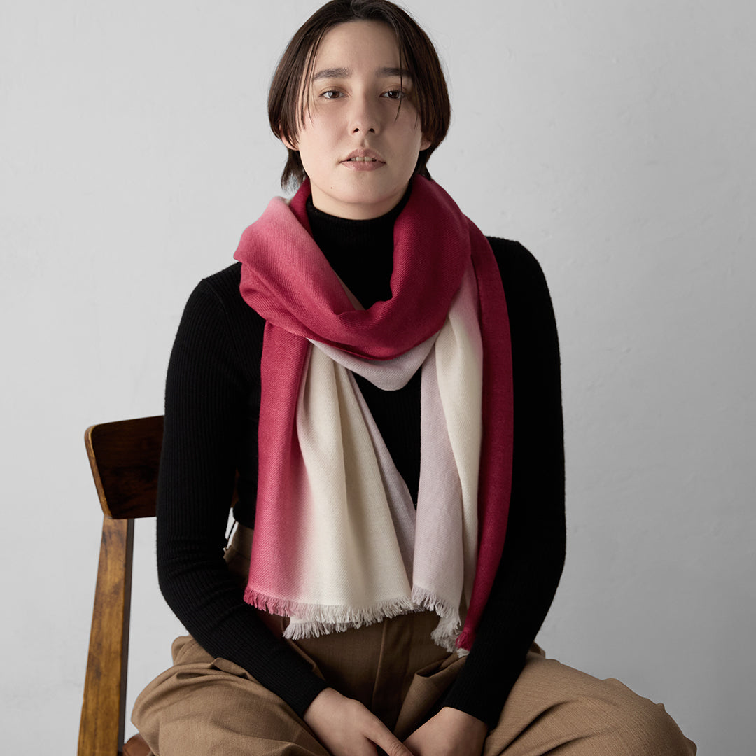 Tricolor Cashmere Stole